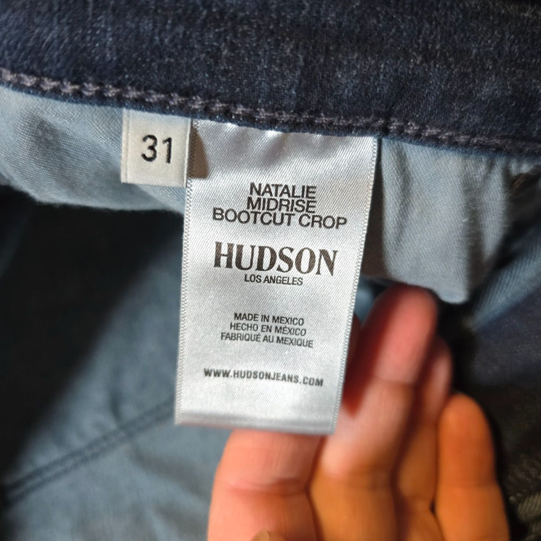 Hudson Hudson Jeans Womens 31 Raw Hem Bootcut Crop Natalie Midrise Denim Jeans Blue 5-Pocket Regular Stretch Vintage: No (If not vintage) Size 24" / US 00 / IT 34 - 5 Thumbnail