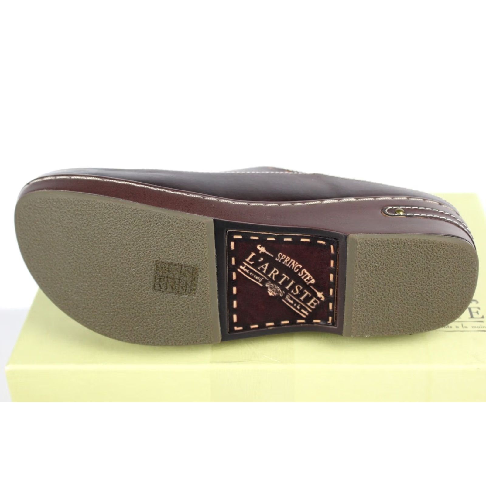 Vintage Spring Step L'Artiste Women's Chino Leather Clogs Brown 42 / 10.5-11 Brown Floral Slip On Cushioned Leather Casual Women's Shoes Size ONE SIZE - 7 Thumbnail