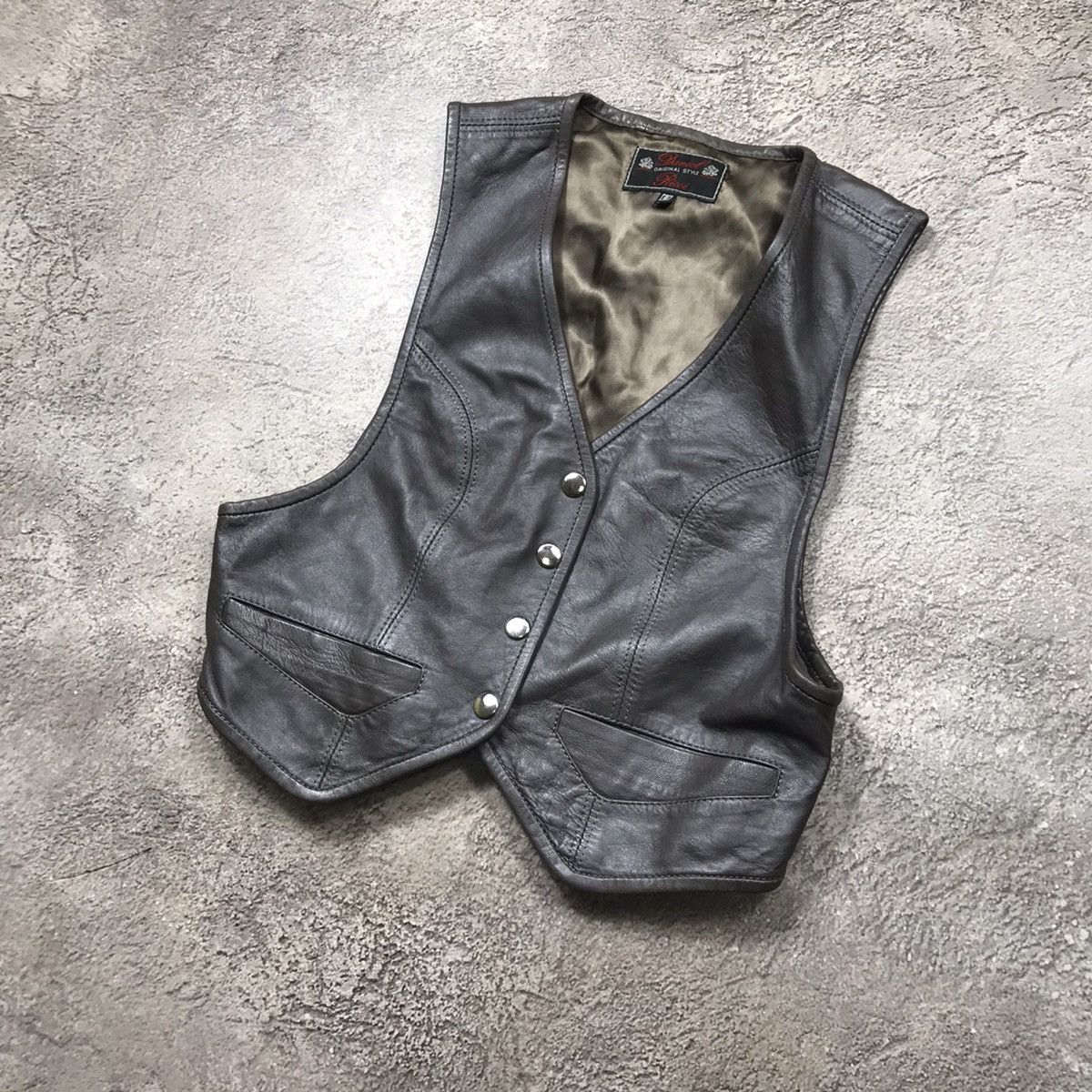 Vintage Vintage Y2K Leather Vest Streetwear Minimalist Black Slim S Size S / US 4 / IT 40 - 4 Thumbnail