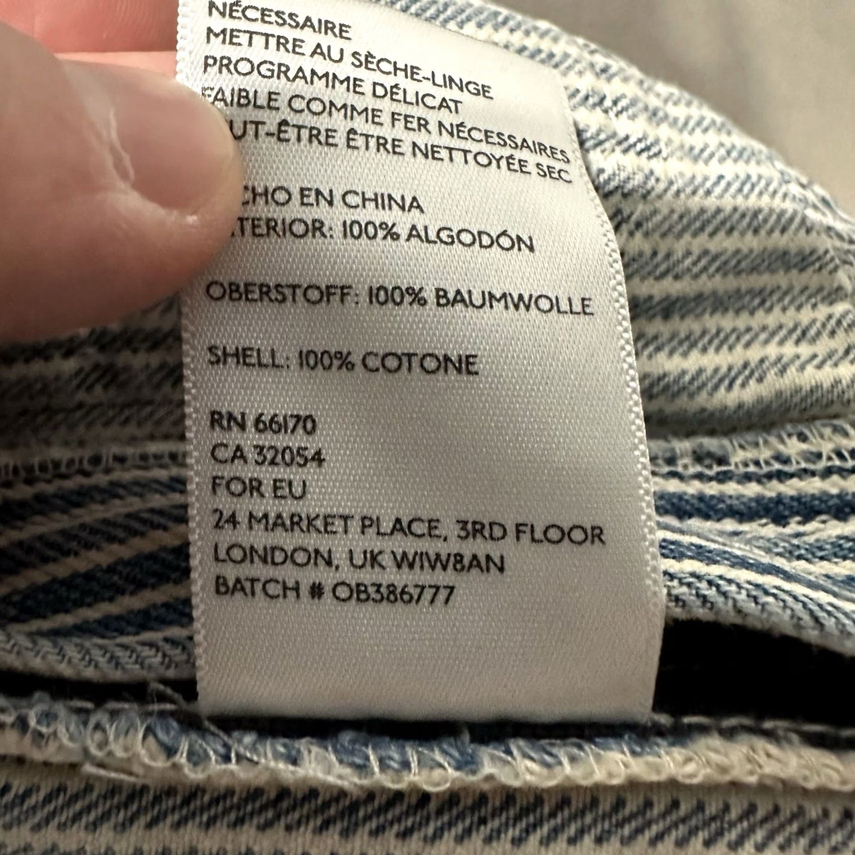 Bdg BDG Hickory Stripe Drill Chore Jacket Womens Medium Blue White Railroad EUC Size M / US 6-8 / IT 42-44 - 6 Thumbnail