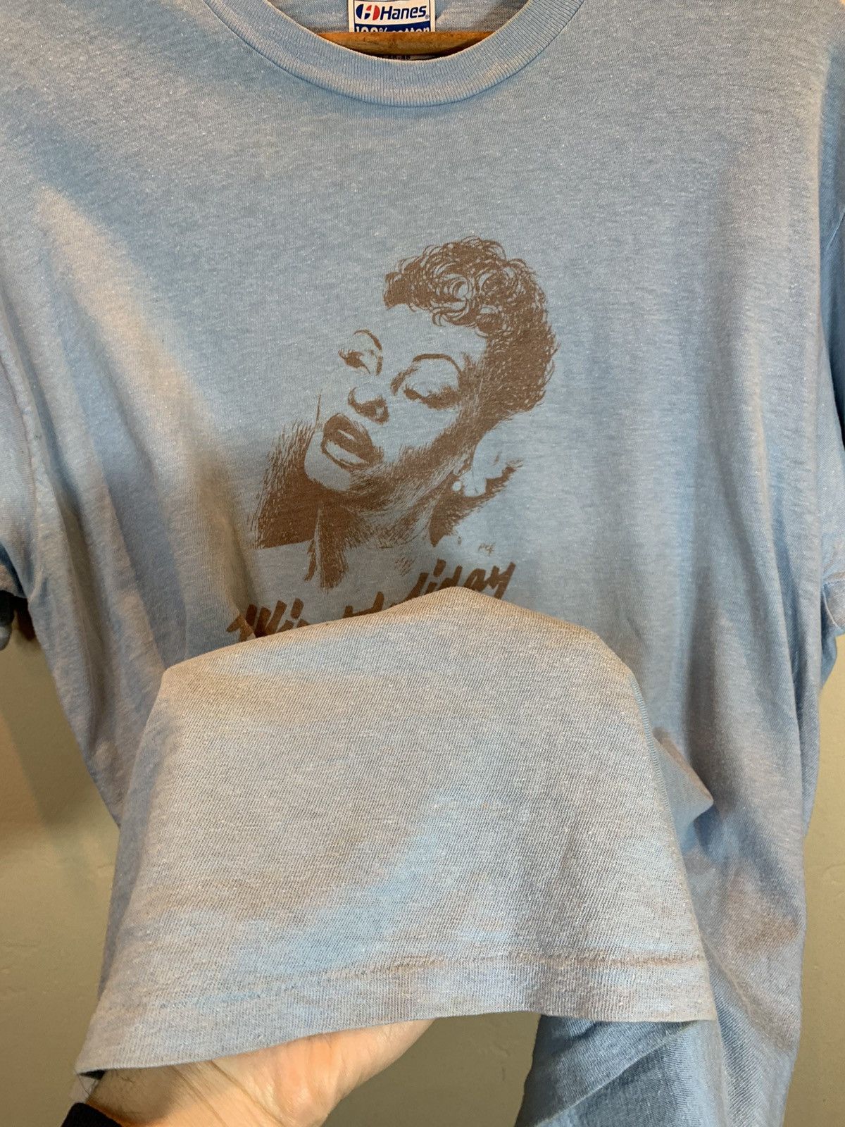 *RARE* Vintage 80’s Billie Holiday Jazz Club Art T-Shirt XL