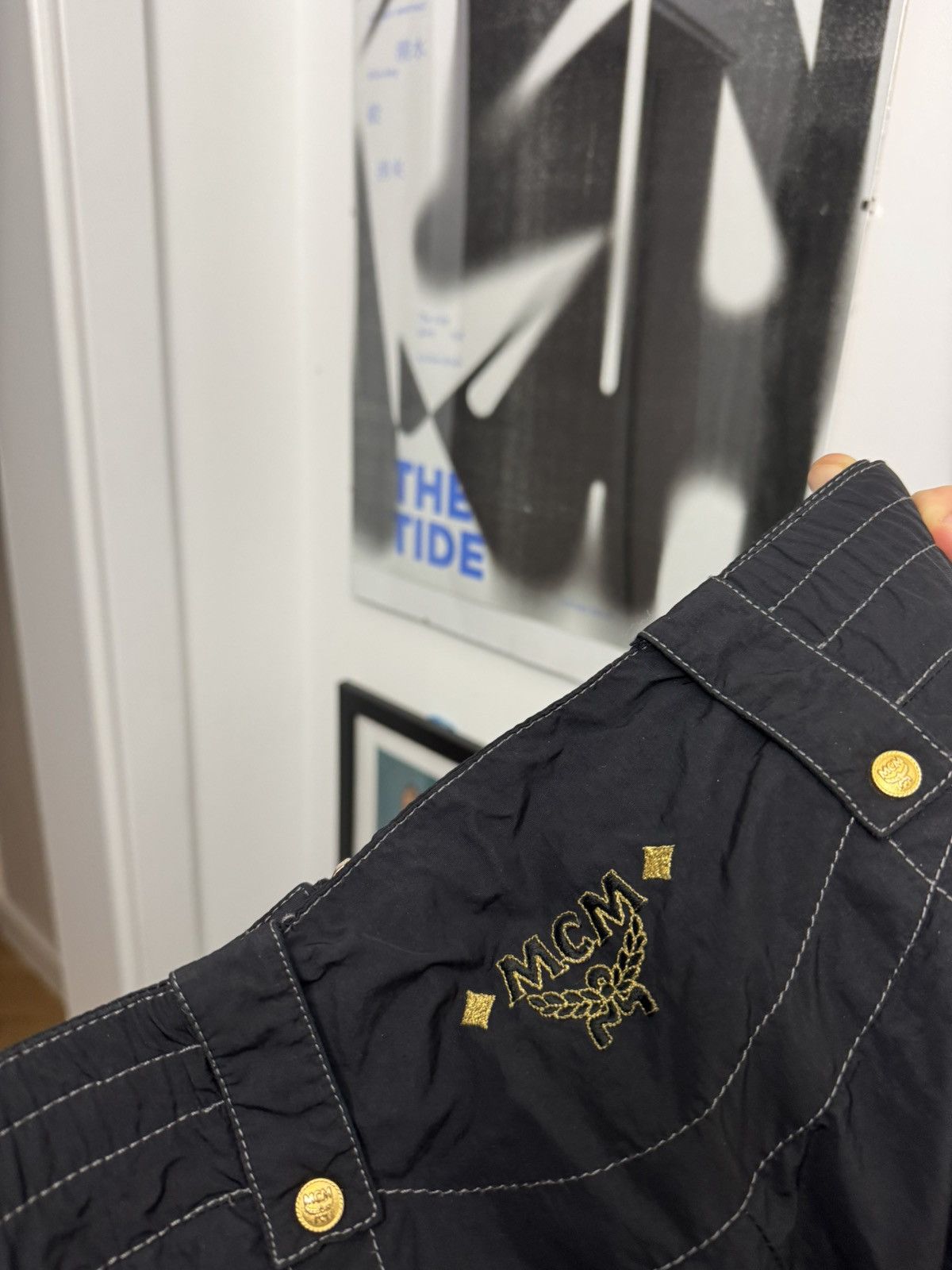 MCM MCM Designer Ski Pants Black Gold Vintage 90s Archive Rare Size 26" / US 2 / IT 38 - 4 Thumbnail