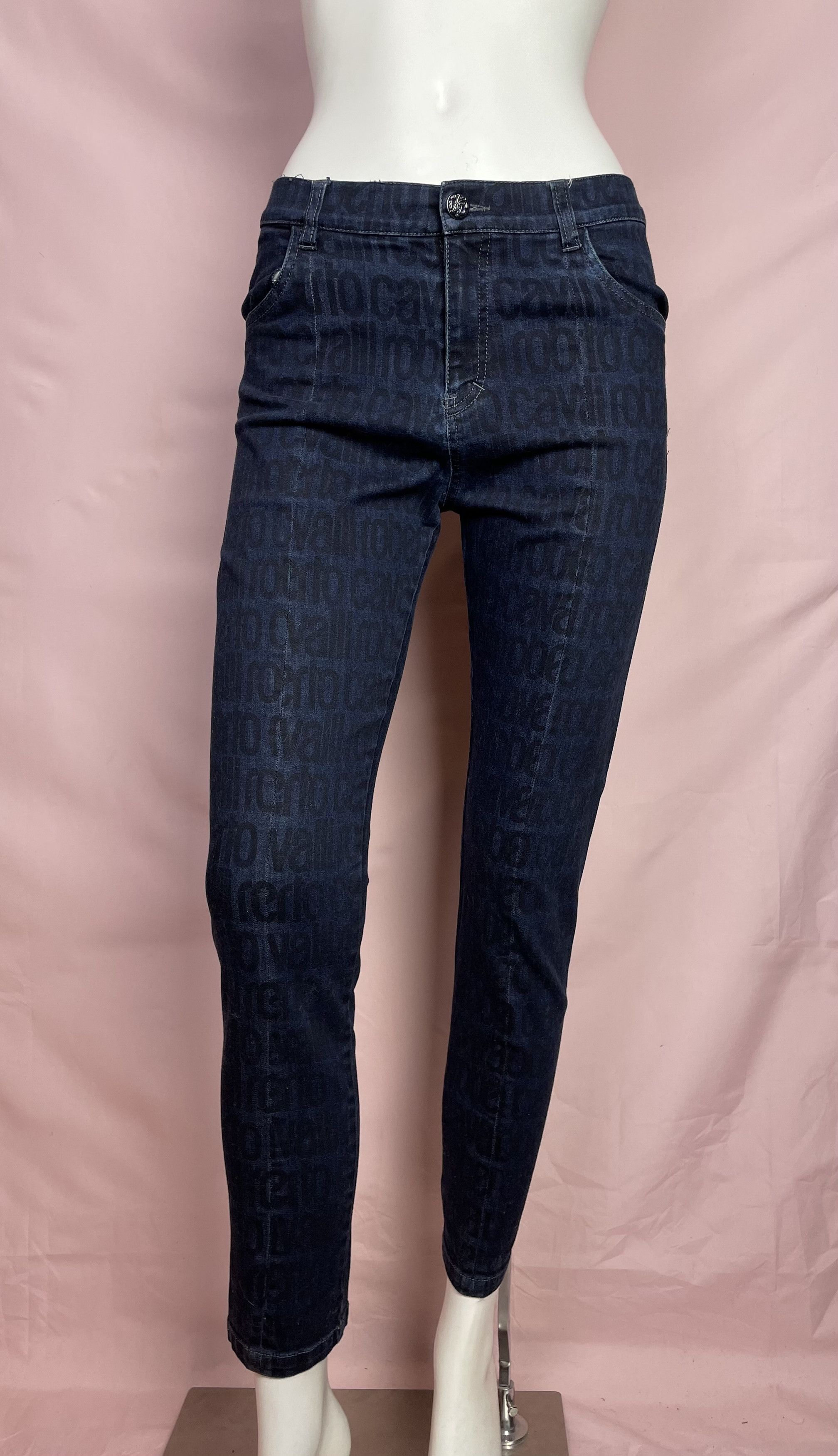 Roberto Cavalli Roberto Cavalli Junior Logo Print Trousers Jeans W30 Size 30" / US 8 / IT 44 - 1 Thumbnail