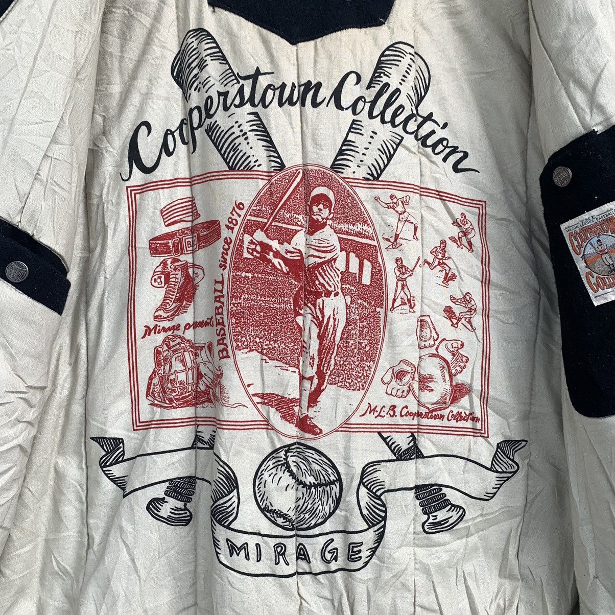 MLB × Mirage × Vintage Vintage White Sox Baseball Team Varsity Bomber Wool Leather Size US L / EU 52-54 / 3 - 9 Thumbnail