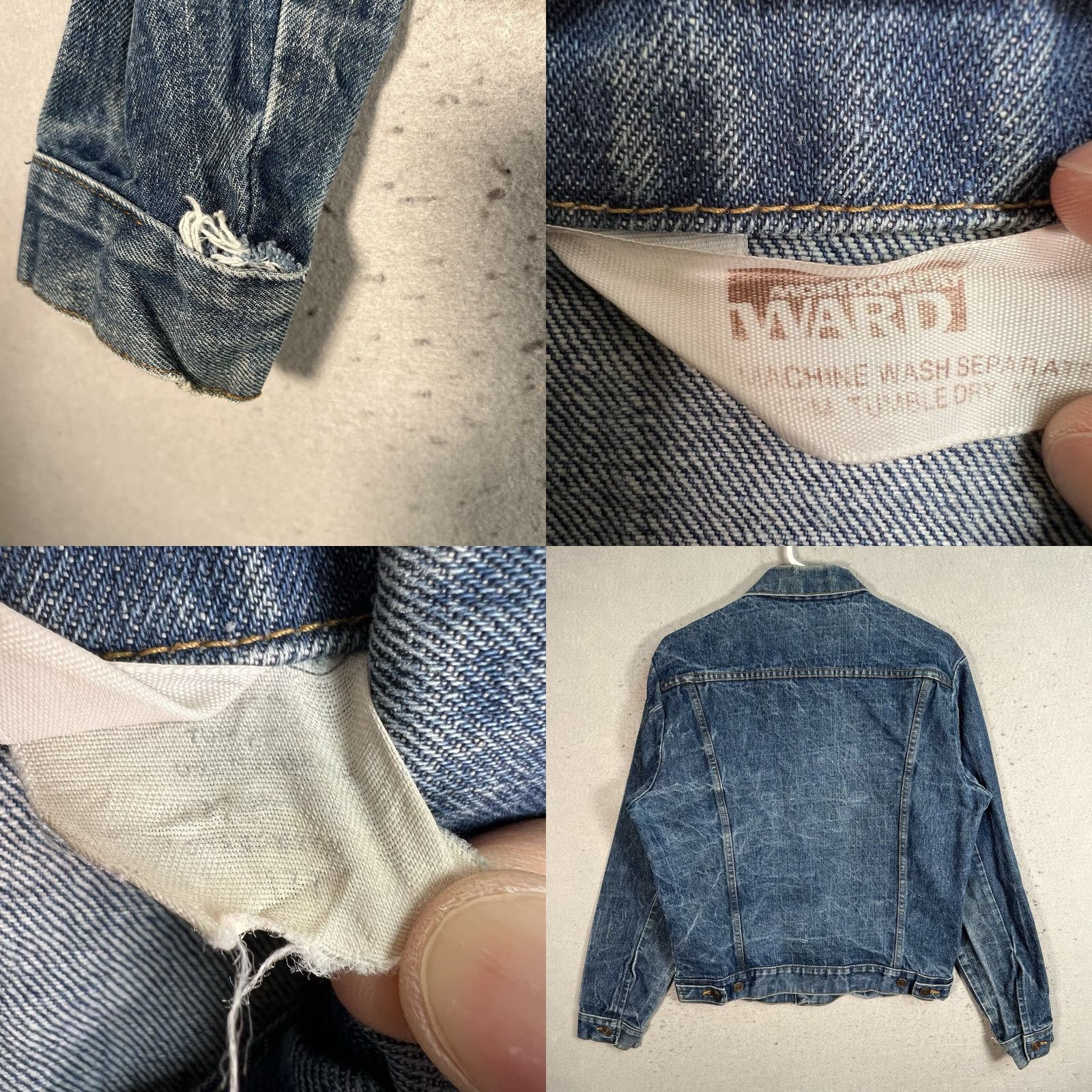 Vintage VINTAGE Montgomery Ward Denim Trucker Jacket Adult Small Blue Mens Size US S / EU 44-46 / 1 - 8 Thumbnail