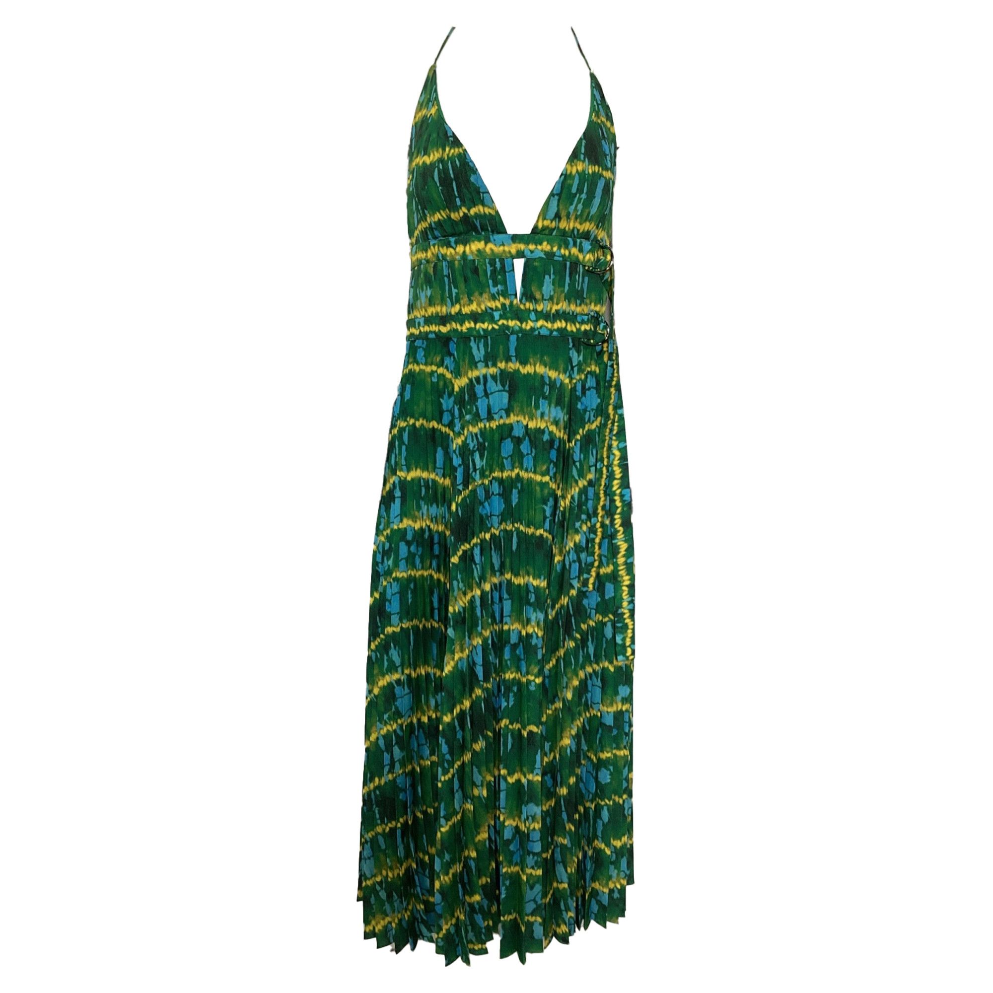 Altuzarra Altuzarra Winda Double-belted Pleated Tie-dyed Maxi Dress In Size XS / US 0-2 / IT 36-38 - 1 Thumbnail