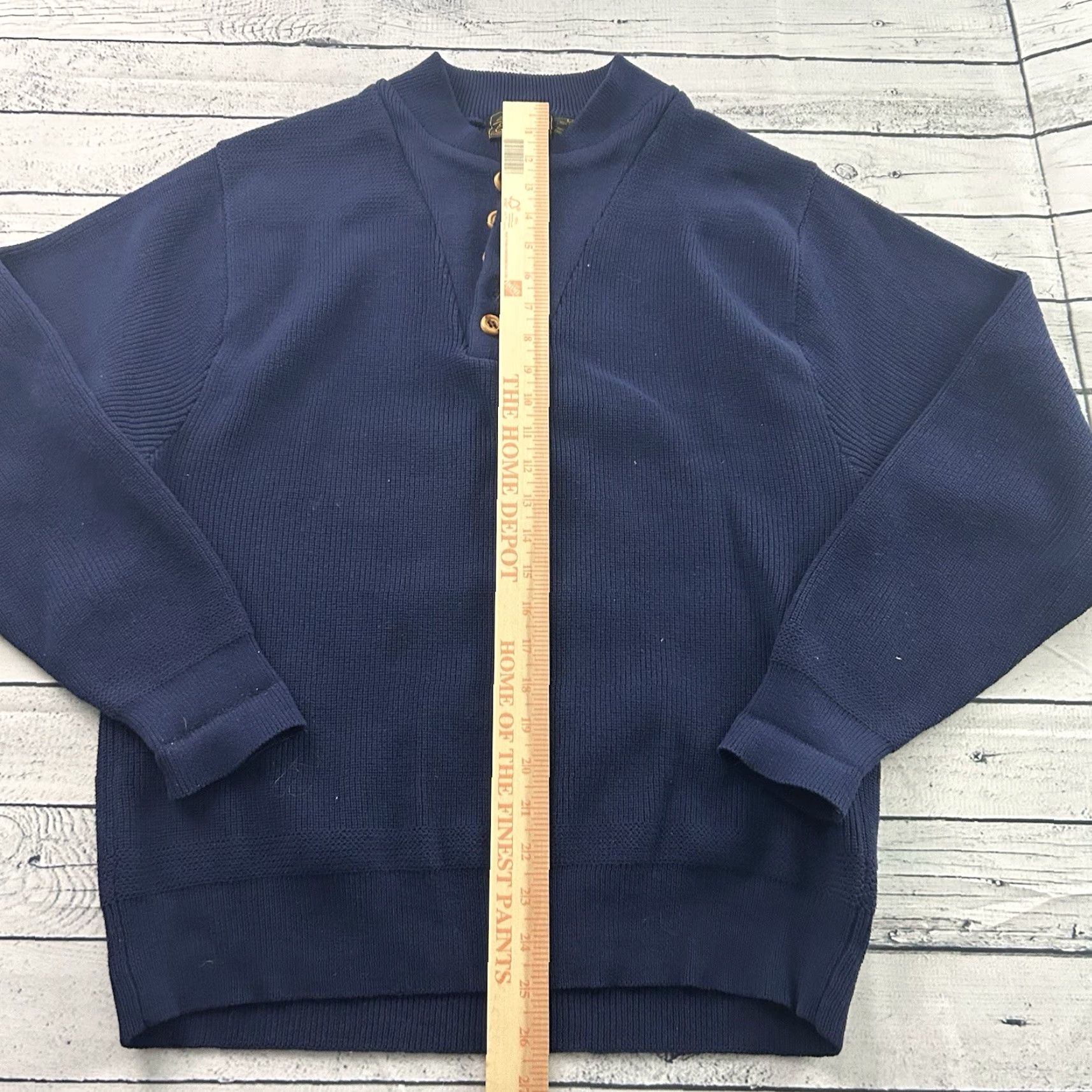 Eddie Bauer VINTAGE Eddie Bauer Sweater Shirt Mens Large Blue Cotton Button Front Pullover Size US L / EU 52-54 / 3 - 3 Thumbnail