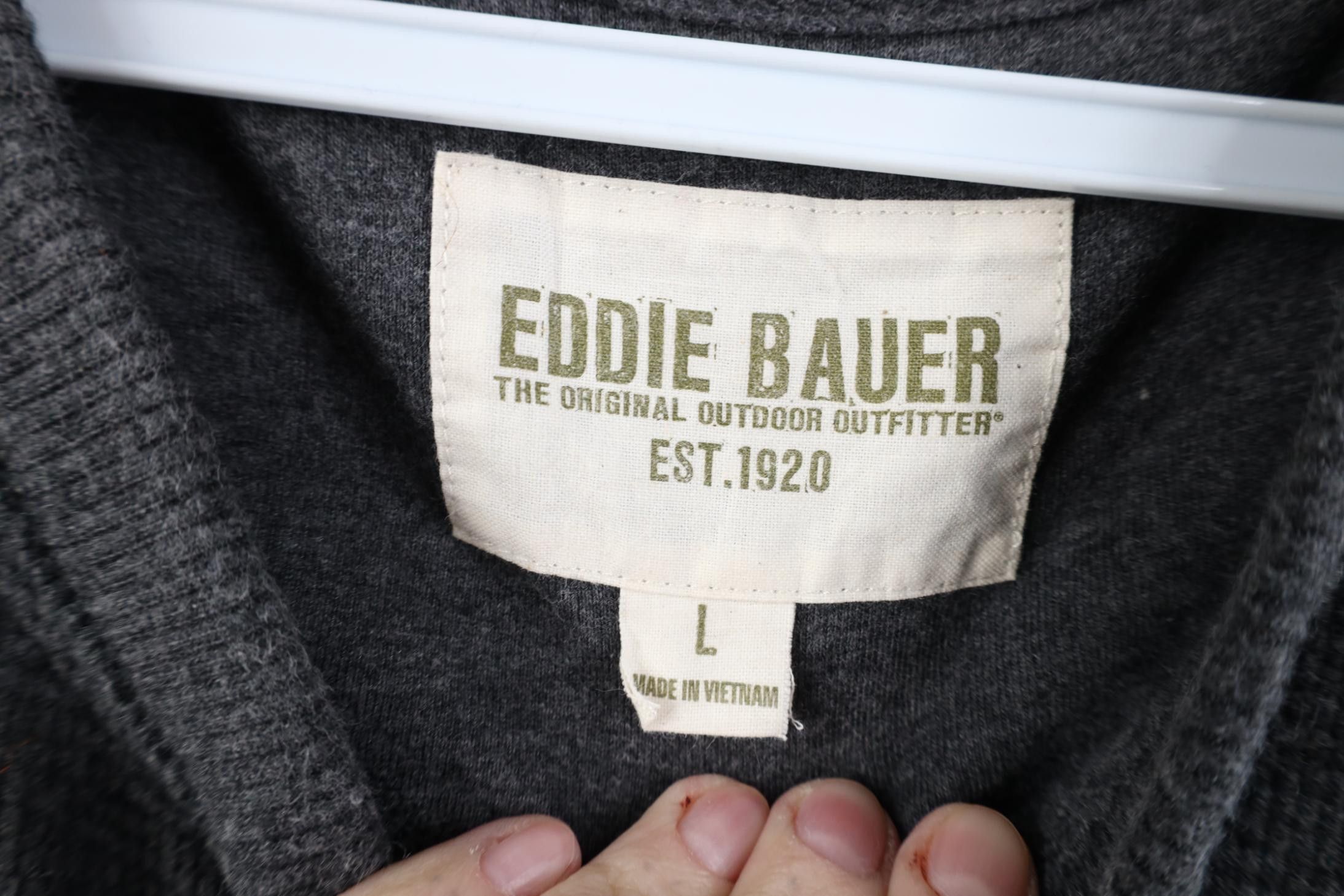 Eddie Bauer Vintage Eddie Bauer Waffle Knit Long Sleeve Henley T-Shirt Size US L / EU 52-54 / 3 - 5 Thumbnail
