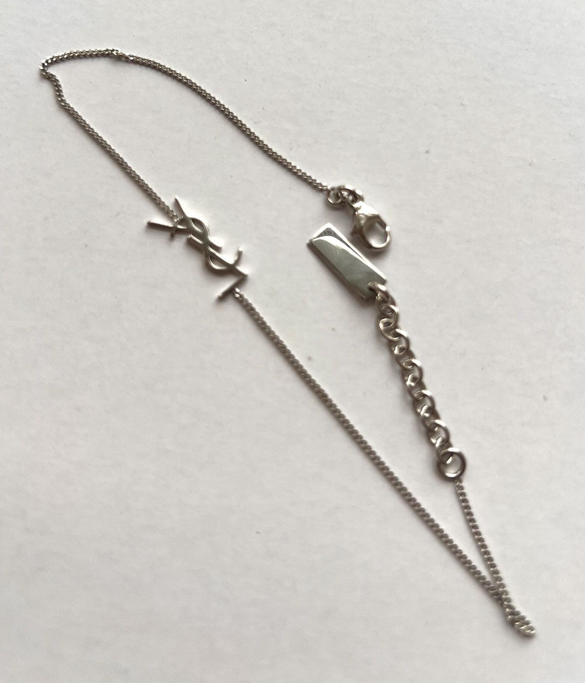 Yves Saint Laurent Saint Laurent Cassandre Charm Bracelet – Palladium YSL logo Size ONE SIZE - 15 Thumbnail