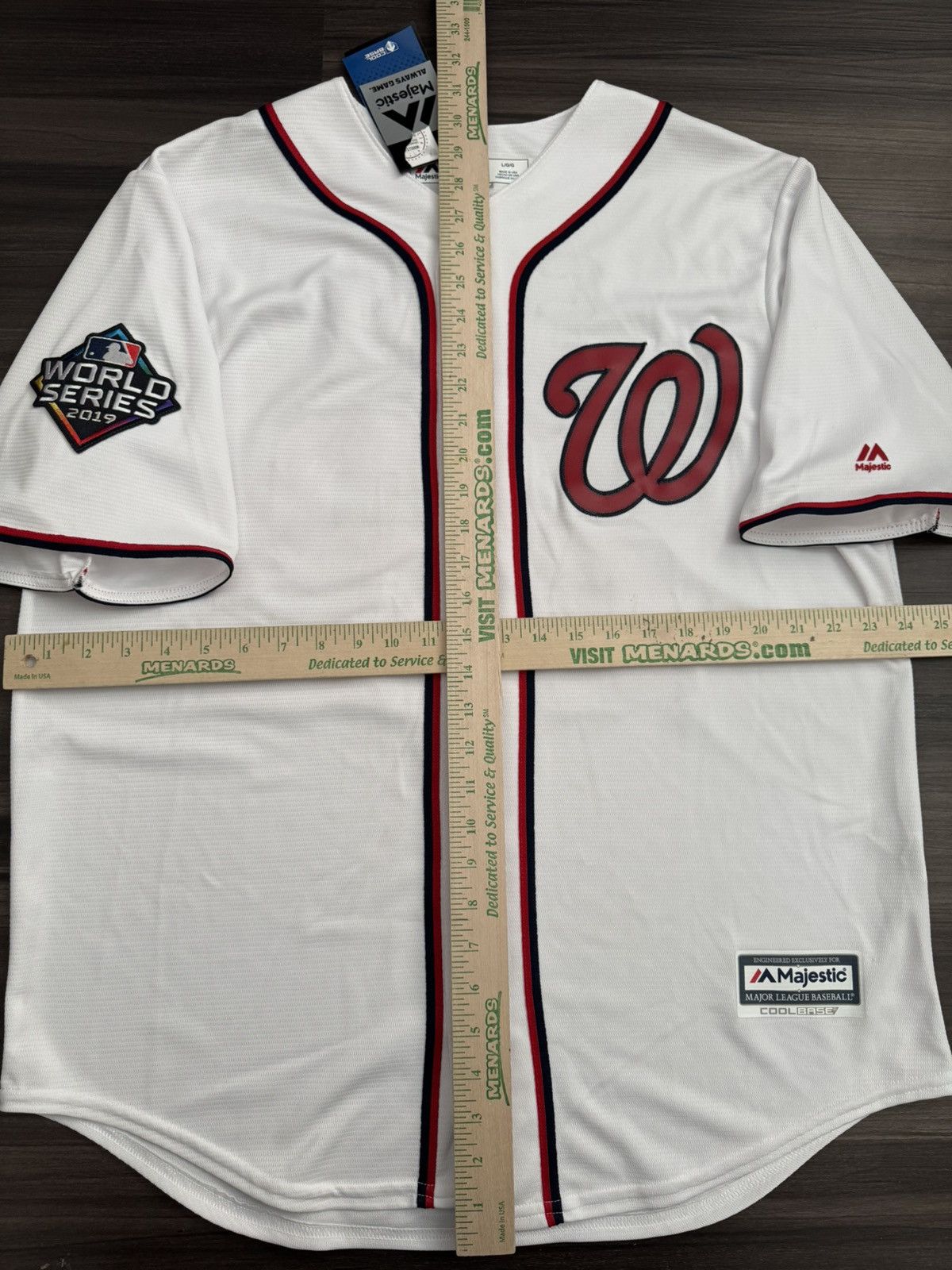 Majestic Washington Nationals Juan Soto 22 MLB 19 World Series Jersey Size US L / EU 52-54 / 3 - 9 Thumbnail
