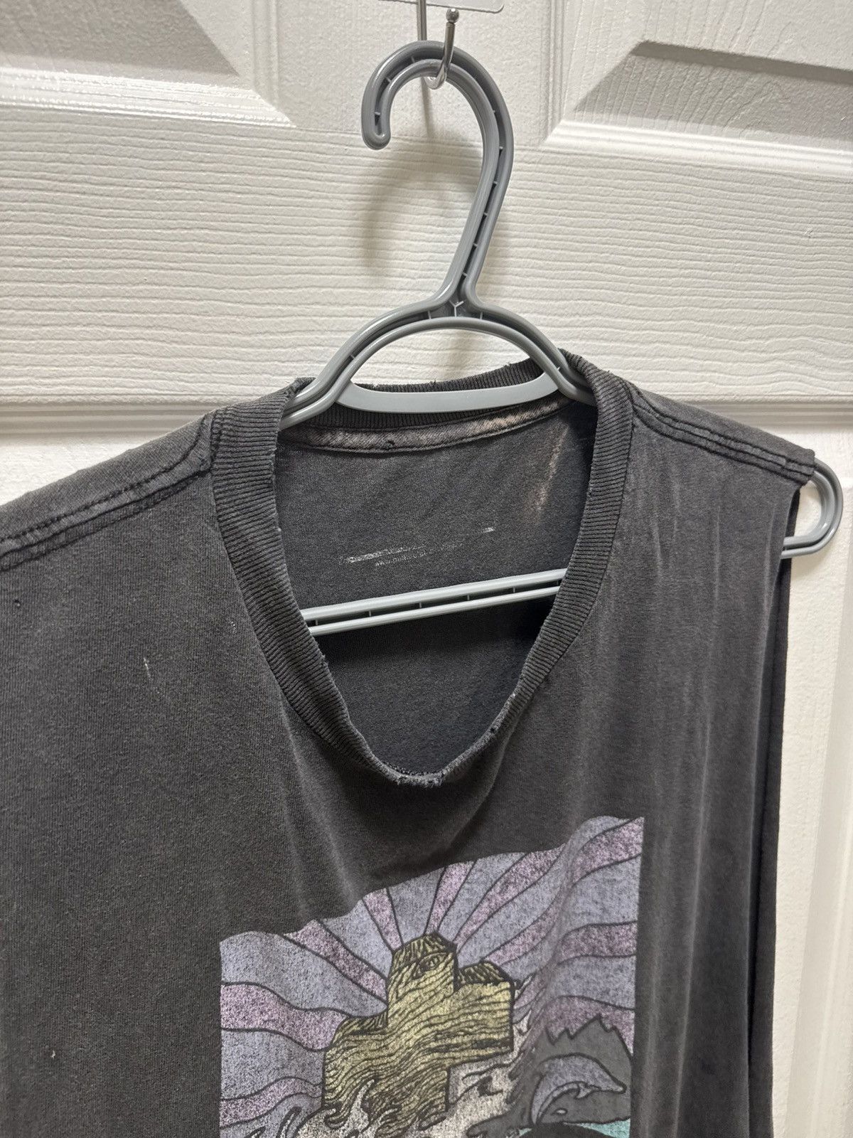 Pink Dolphin Pink Dolphin Faded Vintage Jesus Cross Custom Tank Distress Size US XL / EU 56 / 4 - 6 Thumbnail
