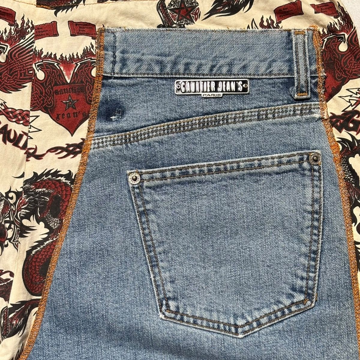 Jean Paul Gaultier Double paneled dragon print pant Size US 34 / EU 50 - 3 Thumbnail