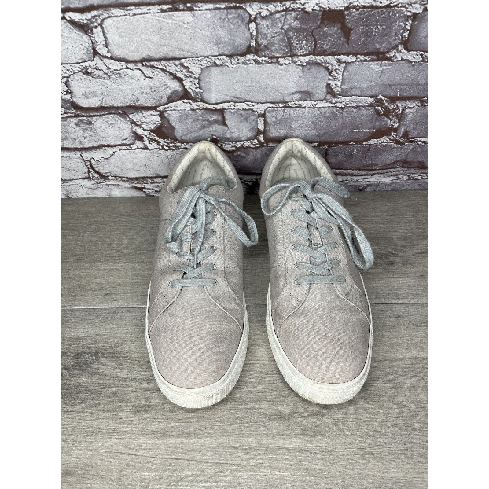 Greats Greats Gray Canvas Fabric Lace Up Low Casual Sneakers Shoes Size US 12 / EU 45 - 18 Thumbnail