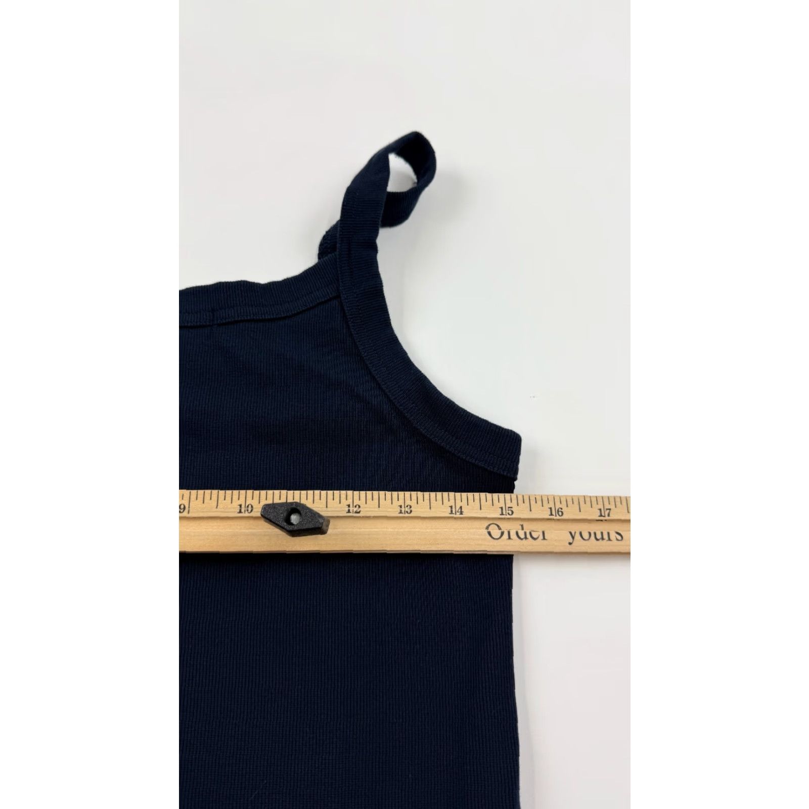 Banana Republic Banana Republic Women's Small Blue Ribbed Tank Dress Sleeveless Square Neck Pullover Casual Summer Outdoor Size S / US 4 / IT 40 - 7 Thumbnail