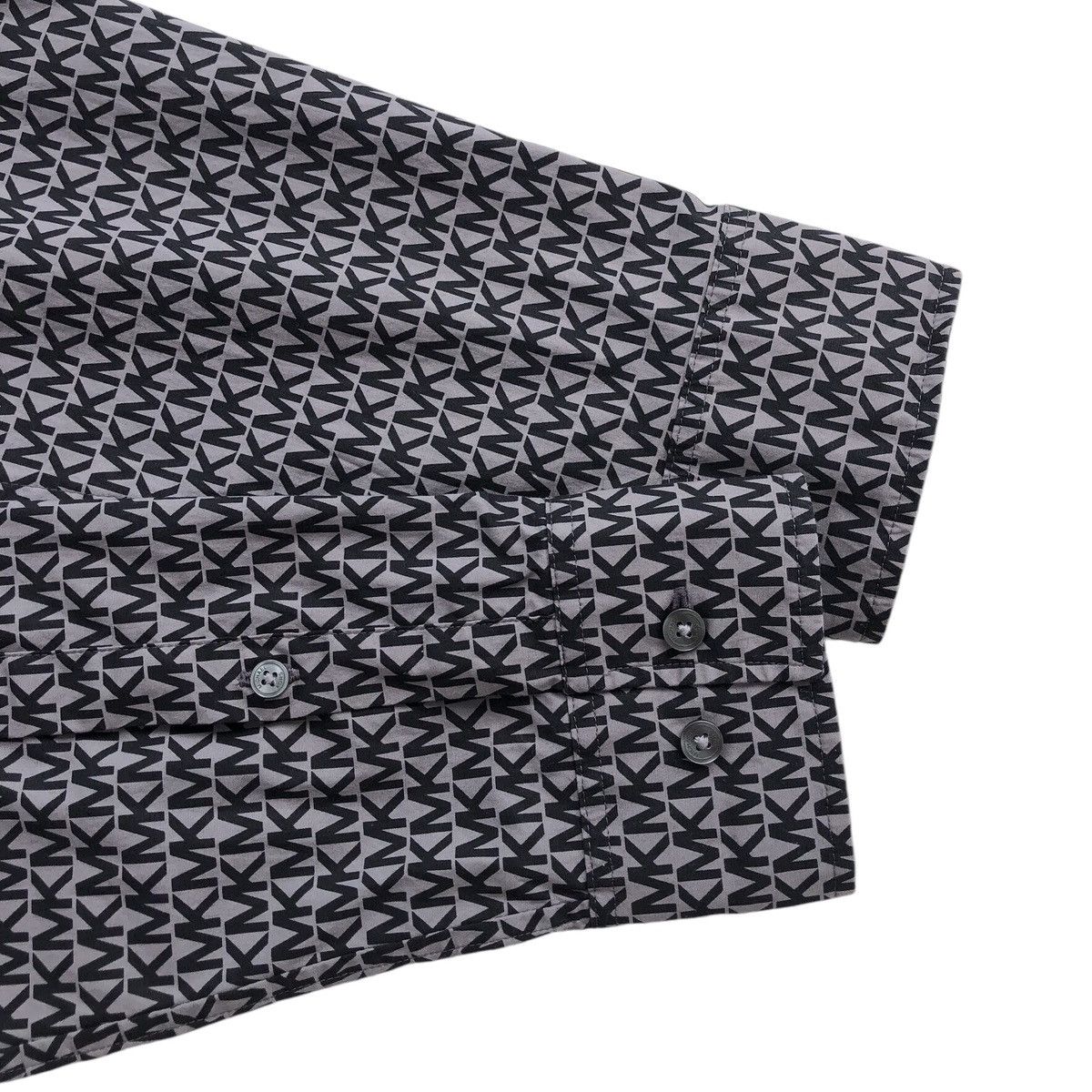 Michael Kors Michael Kors Slim Fit Logo Print Stretch Cotton Shirt Size US S / EU 44-46 / 1 - 8 Thumbnail