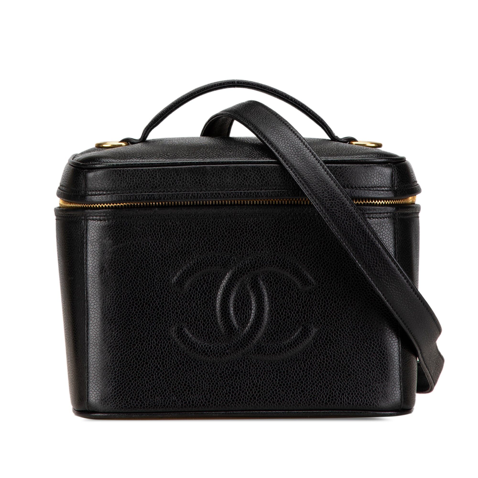 Chanel Chanel CC Caviar Vanity Train Case Black Size ONE SIZE - 1 Thumbnail