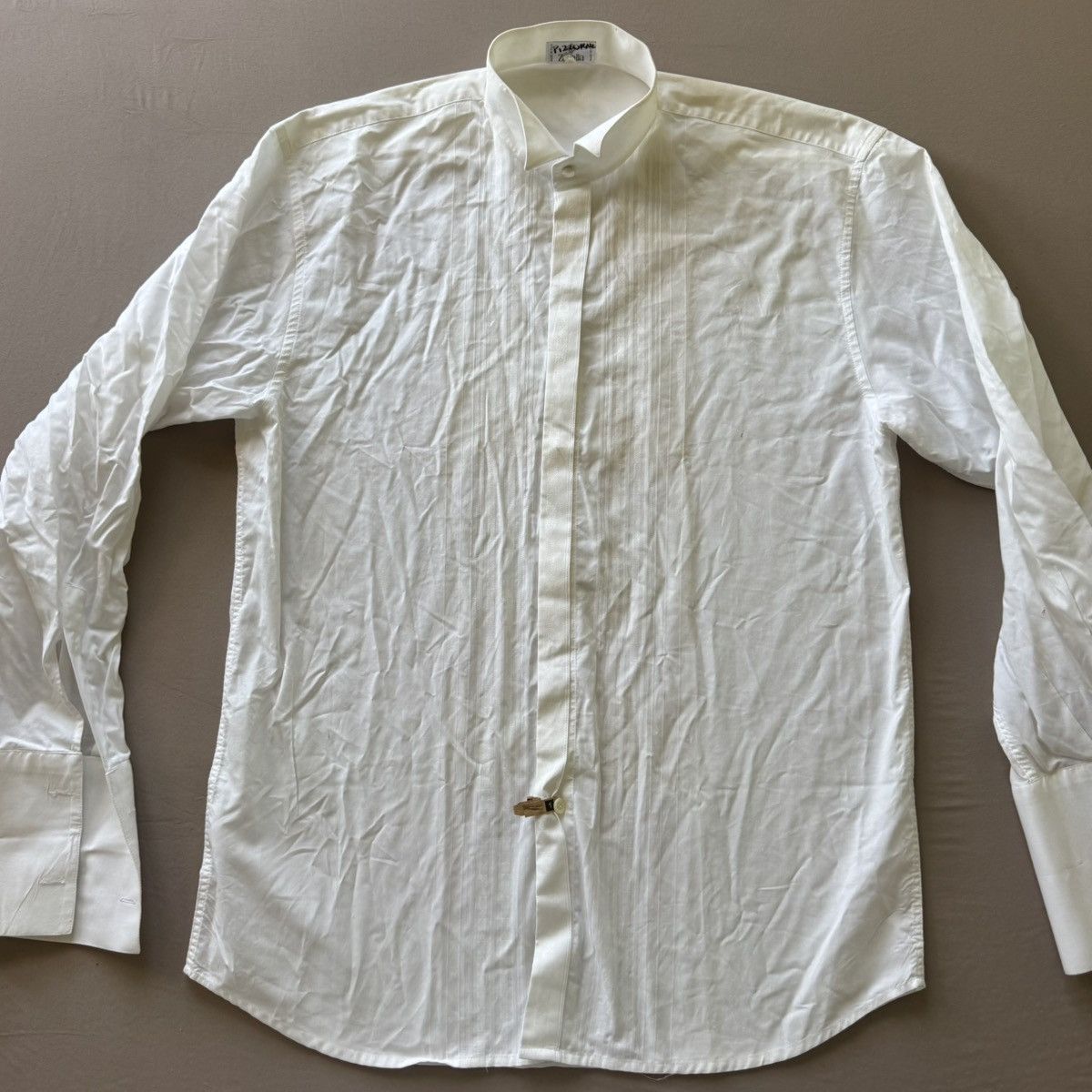 Zanella Vintage Zanella French Cuff Wing Tip Tuxedo Dress Shirt Size 40R - 2 Thumbnail