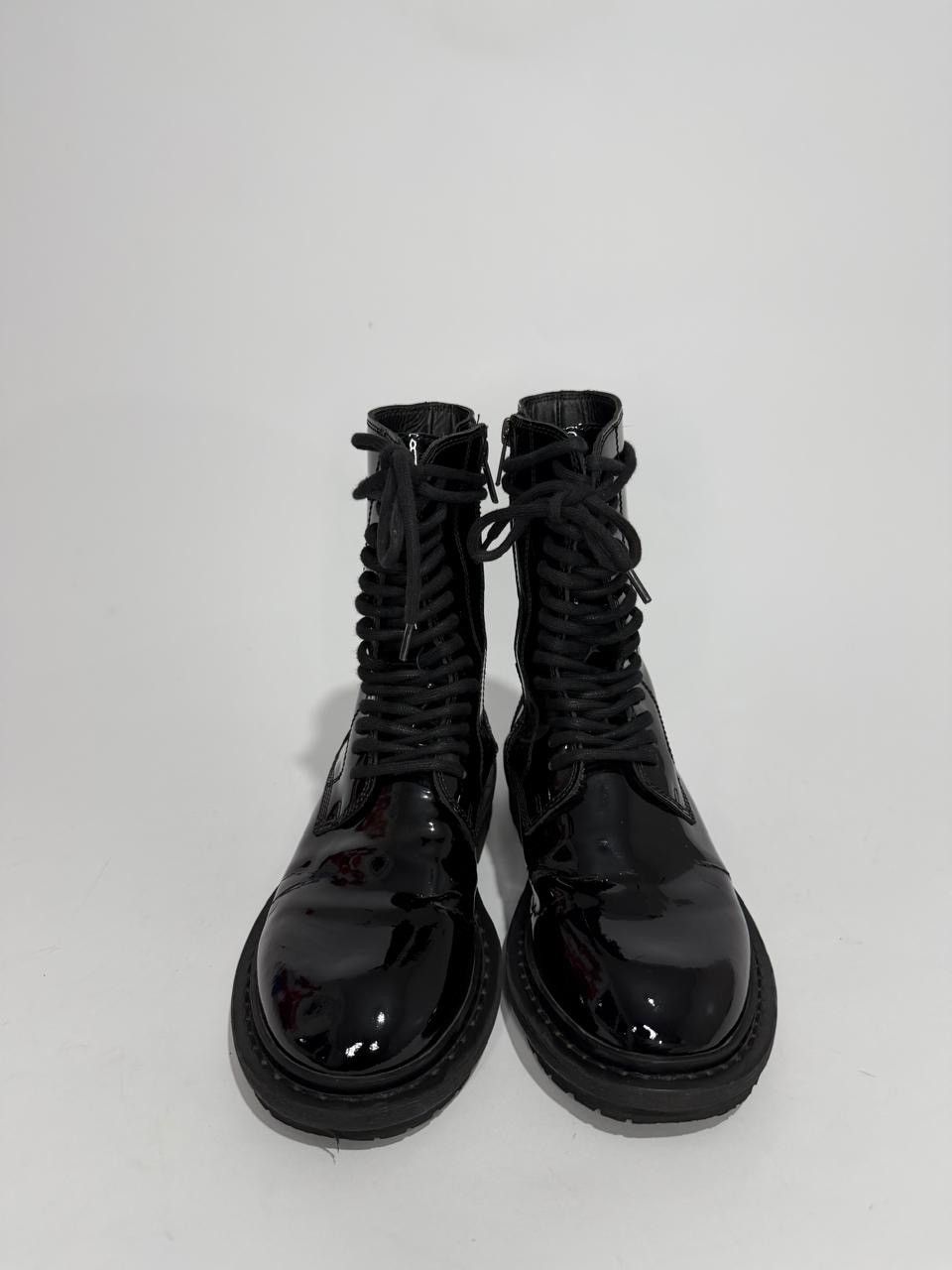 Ann Demeulemeester ANN DEMEULEMEESTER PATENT LEATHER BLACK ANKLE BOOTS EU35 Size US 5 / IT 35 - 1 Thumbnail