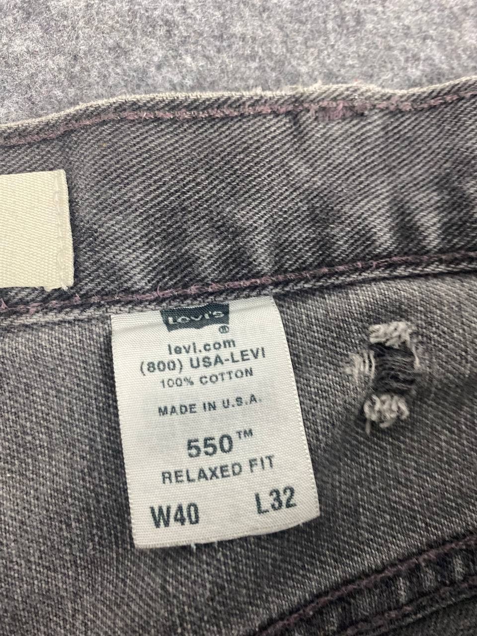 Levi's vintage levis 550 faded black relaxed fit distressed denim Size US 40 / EU 56 - 15 Thumbnail