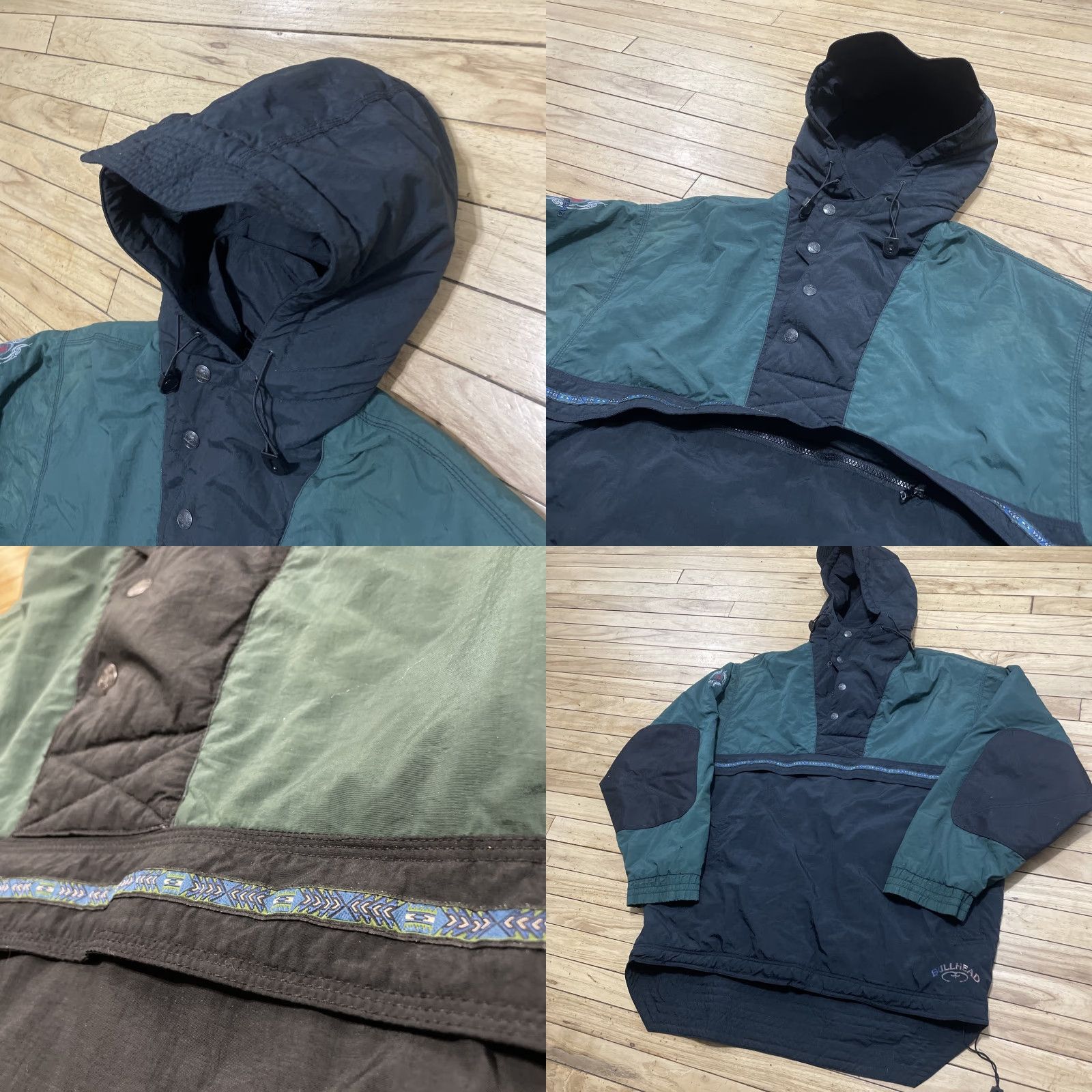 KangaROOS VINTAGE Bullhead Snow Puffer Jacket Men XL Green Aztec Kangaroo Hooded Size US XL / EU 56 / 4 - 9 Thumbnail