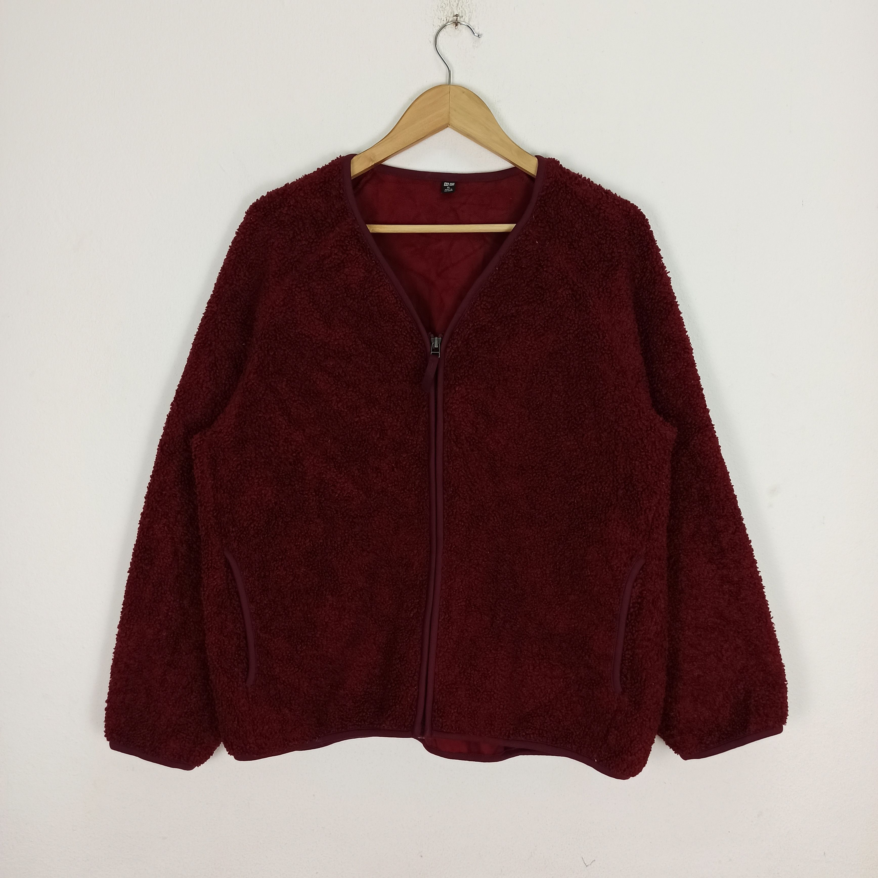 Japanese Brand 🔥STEALS🔥 Vintage UNIQLO Deep Pile Cardigan Jacket Size XL / US 12-14 / IT 48-50 - 1 Thumbnail