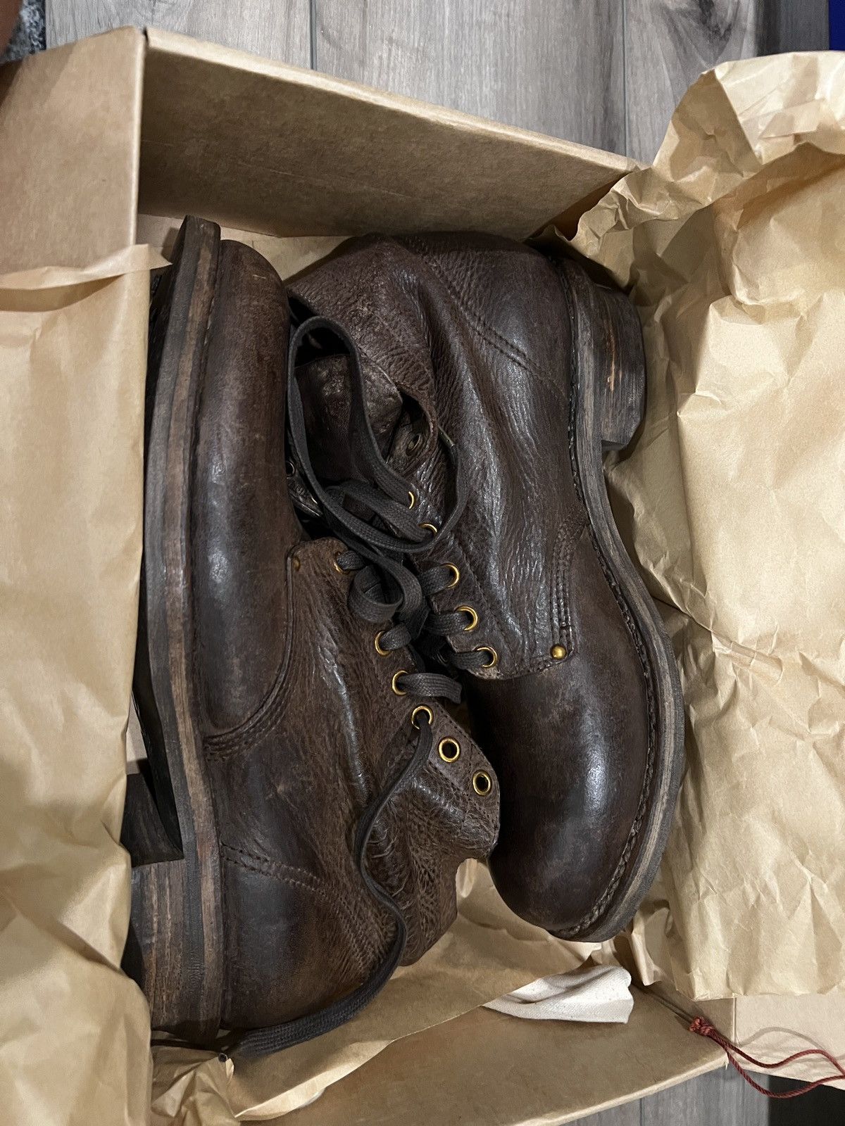 Rare Brand New Visvim 24SS ICT Brigadier 7 Hole Mud Dyed M10