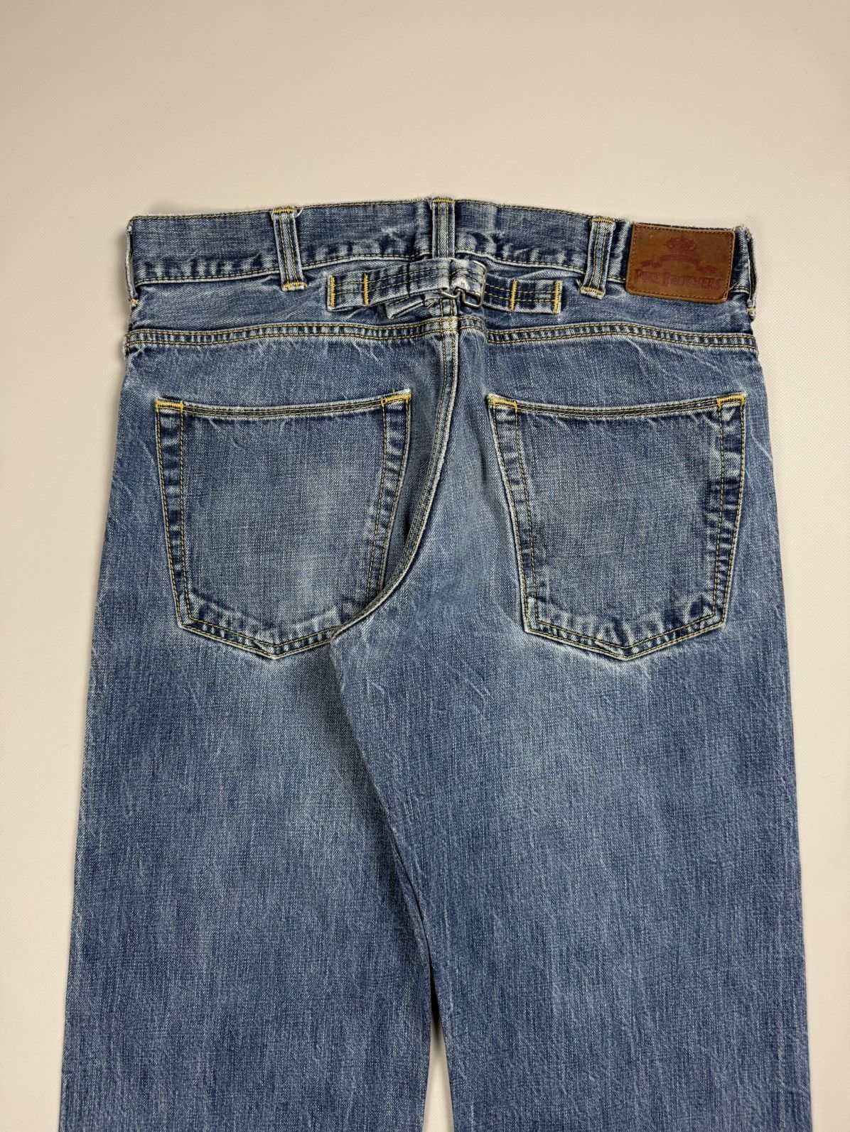 Pike Brothers Pike Brothers Men’s Selvedge Denim Back Buckle Jeans Size 33 Size US 33 - 18 Thumbnail