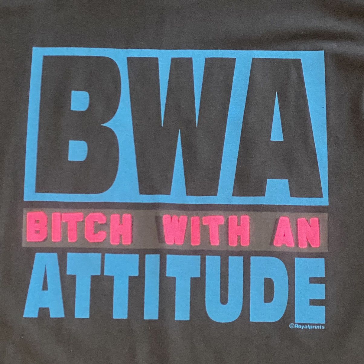 Vintage Vintage 90s Bitches With An Attitude BWA Super BitchTee (Rap Size US L / EU 52-54 / 3 - 5 Thumbnail