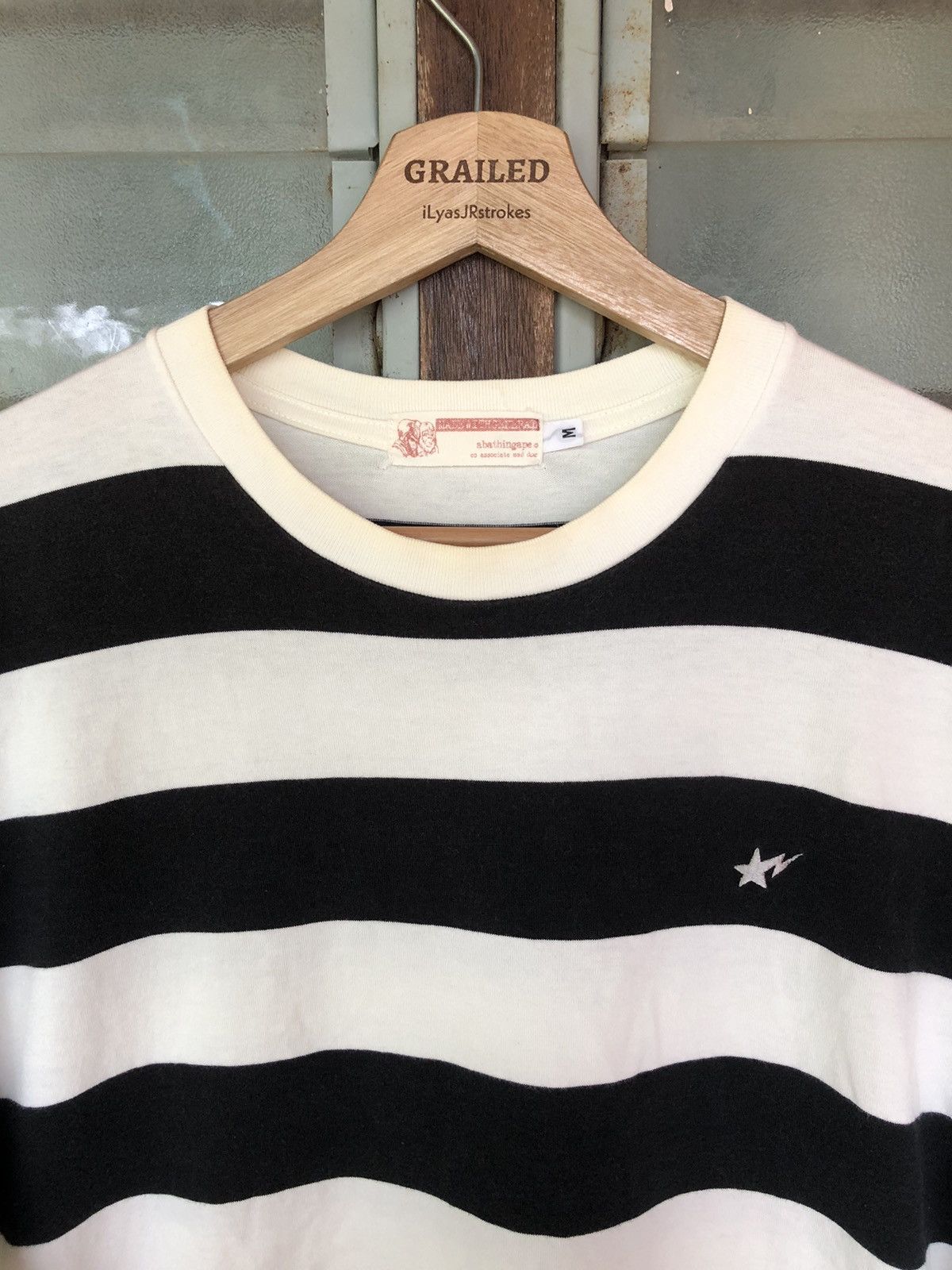 Bape Vintage Bathing Ape Made With General Striped Long Sleeve Size US M / EU 48-50 / 2 - 3 Thumbnail