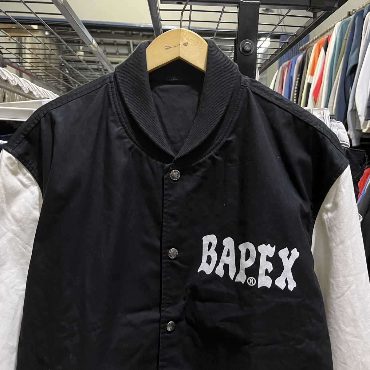 Bape MADE JAPAN 90s- BAPEX Varsity Jacket by A Bathing Ape Size US XL / EU 56 / 4 - 2 Thumbnail