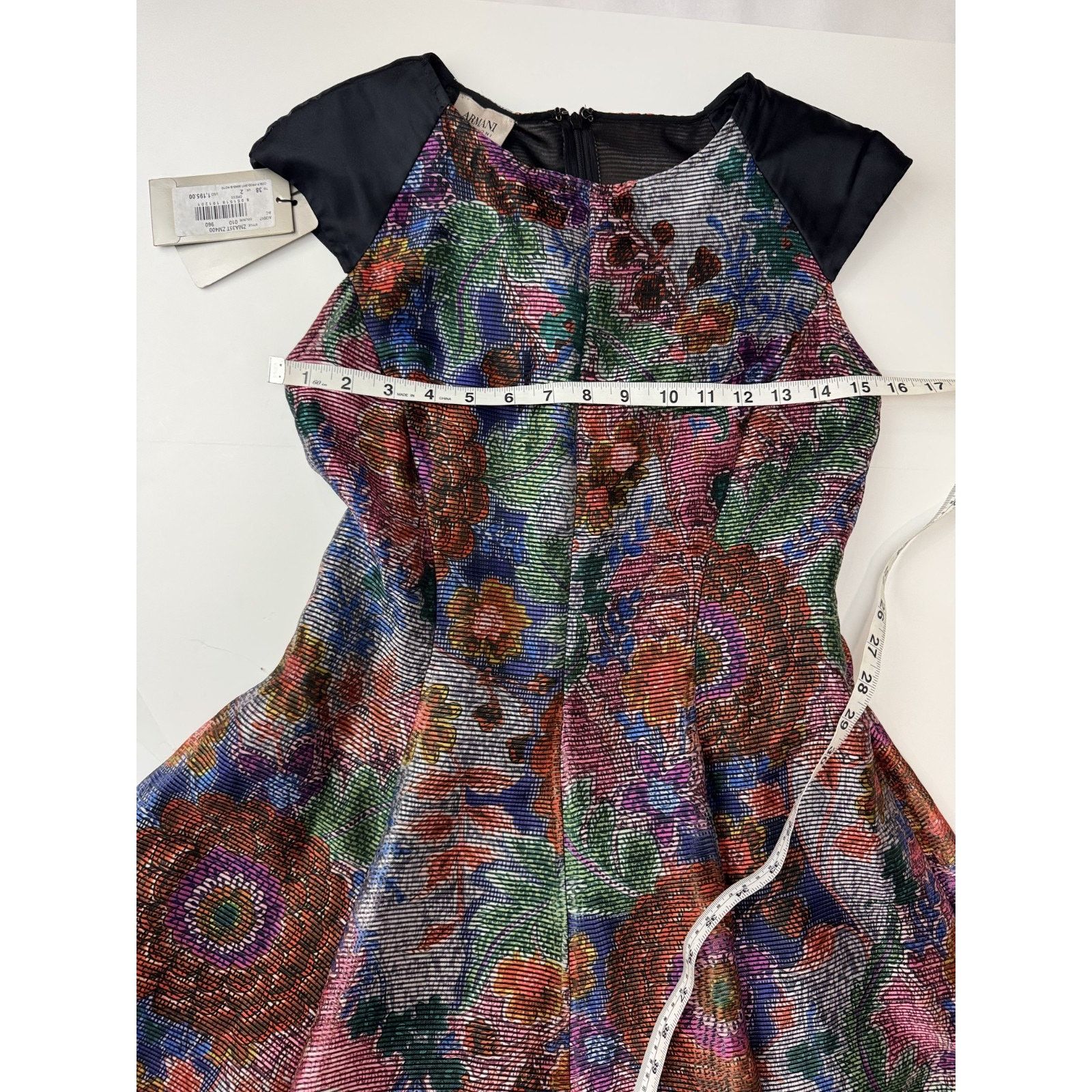 Armani Collezioni NWT $1195 Armani Collezioni Fit & Flare Dress Colorful US 2 Size XS / US 0-2 / IT 36-38 - 7 Thumbnail