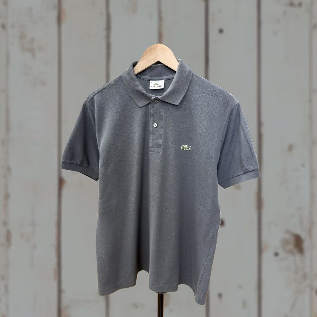 Lacoste VINTAGE Lacoste Polo T-Shirt Mens L 90s Made in France Gray Retro Rare Size US L / EU 52-54 / 3 - 1 Thumbnail