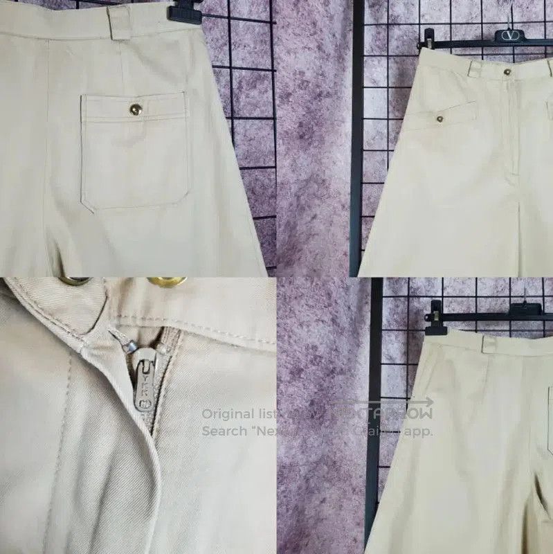 Givenchy Givenchy Summer Khaki Cotton Embroidered Pants . Size 26" / US 2 / IT 38 - 7 Thumbnail