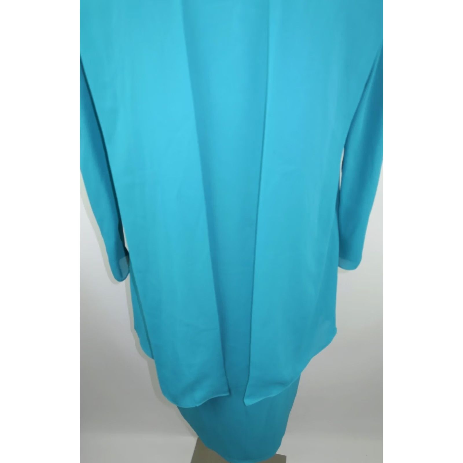 Vintage VINTAGE Patra Dress Knee Length Sequin Chiffon Organza Cape Design 80s Blue Sz 10 Womens Size L / US 10 / IT 46 - 7 Thumbnail