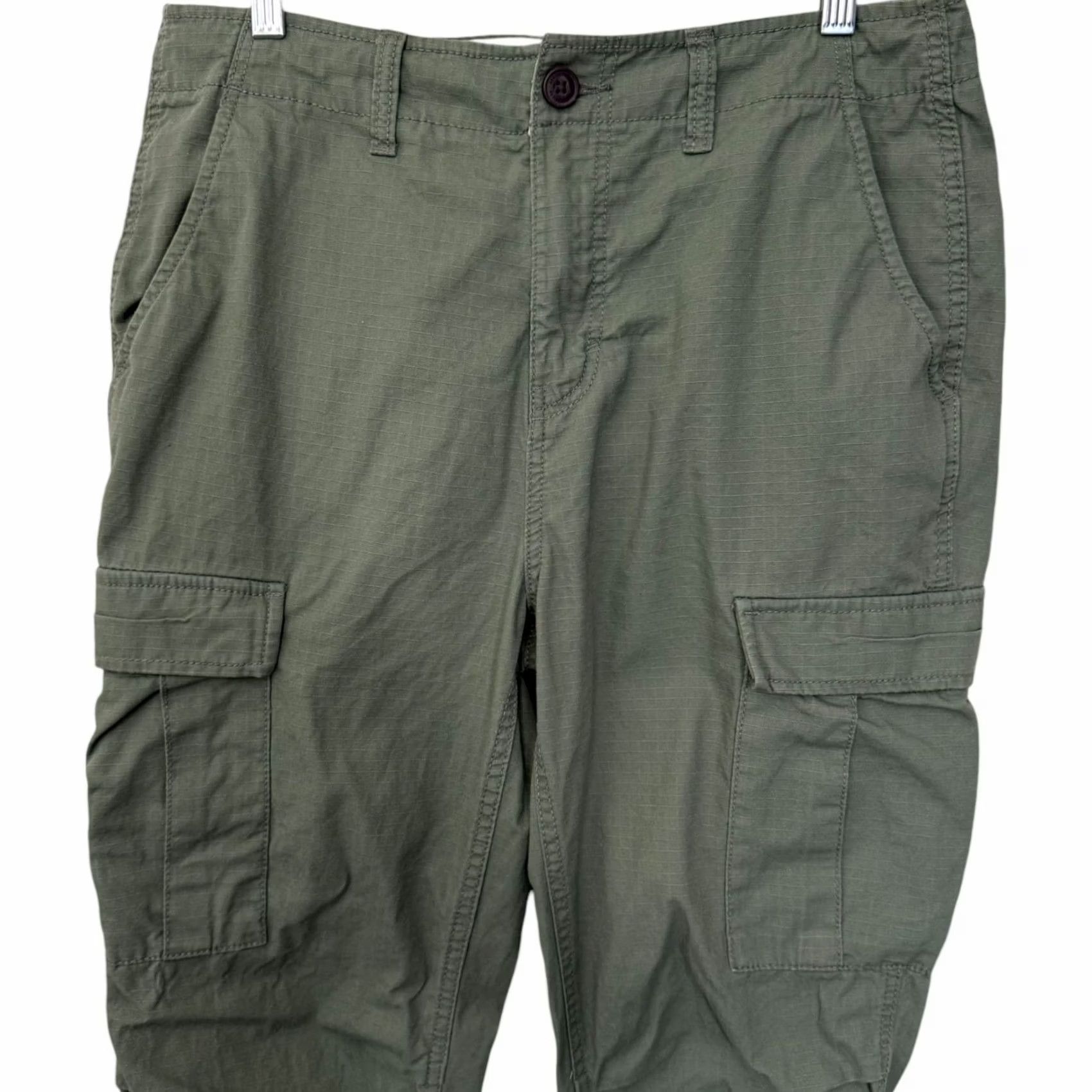 Aeropostale Aeropostale Pants Cargo Rip-Stop Green 32x30 Mens Relaxed Fit 100% Cotton Cargo Pocket Tapered Inseam 30” Size US 32 / EU 48 - 5 Thumbnail