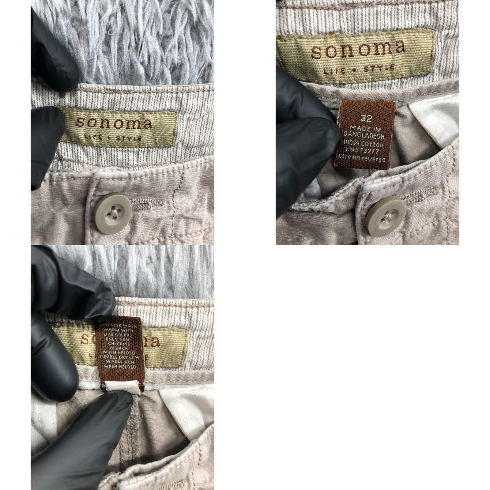 Vintage Sonoma Cargo Shorts Mens Size 32 Mid Rise Medium Wash Beige Cargo Shorts Mens Size 32 Beige Size US 32 / EU 48 - 8 Thumbnail