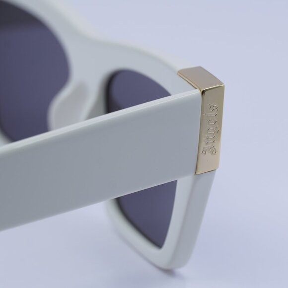 Palm Angels Palm Angels PERI099 HOLLYWOOD 0107 Sunglasses White Cat Eye Size ONE SIZE - 10 Thumbnail