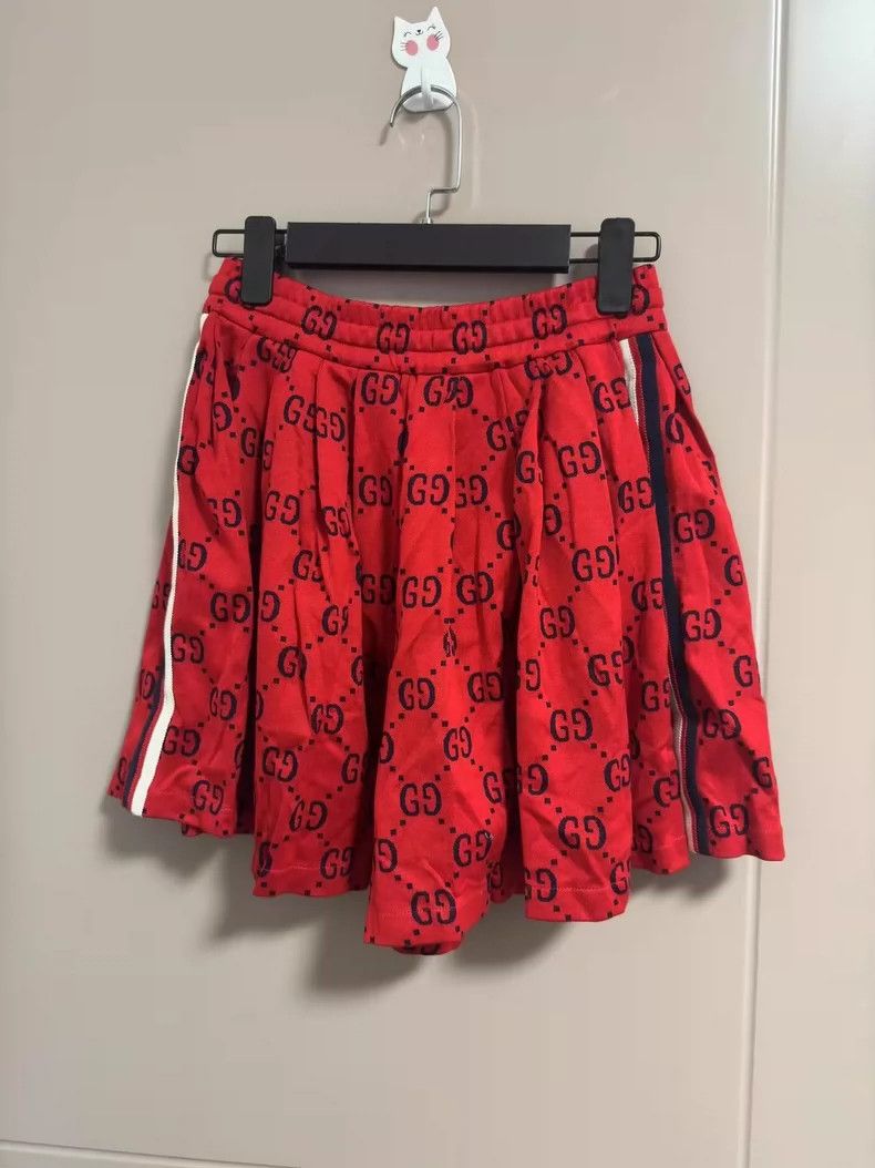 Gucci Gucci Size XS Red GG full-printed logo skirts and trousers Size 42" / US 20 - 2 Thumbnail