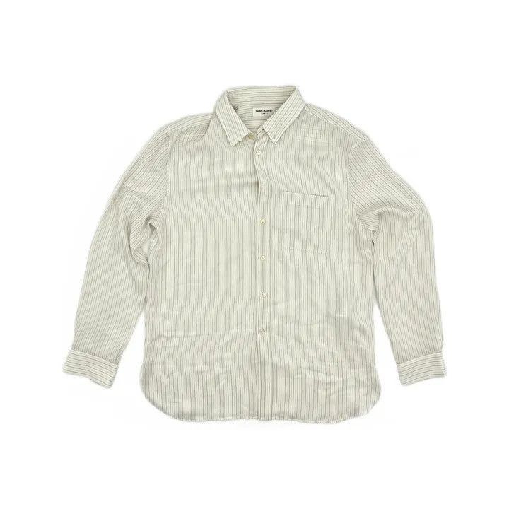 Saint Laurent Paris Saint Laurent Striped Loose Long Sleeve Shirt -2507 Size M / US 6-8 / IT 42-44 - 1 Thumbnail