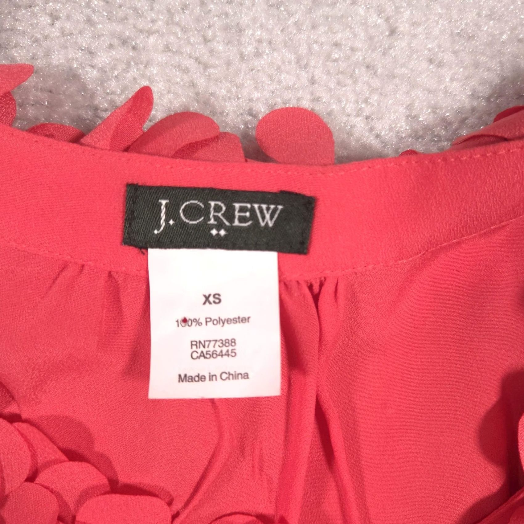 J.Crew J.CREW Tank Top Womens XS Pink Ruffle Scoop Neck Sleeveless Tunic Blouse Size XS / US 0-2 / IT 36-38 - 5 Thumbnail