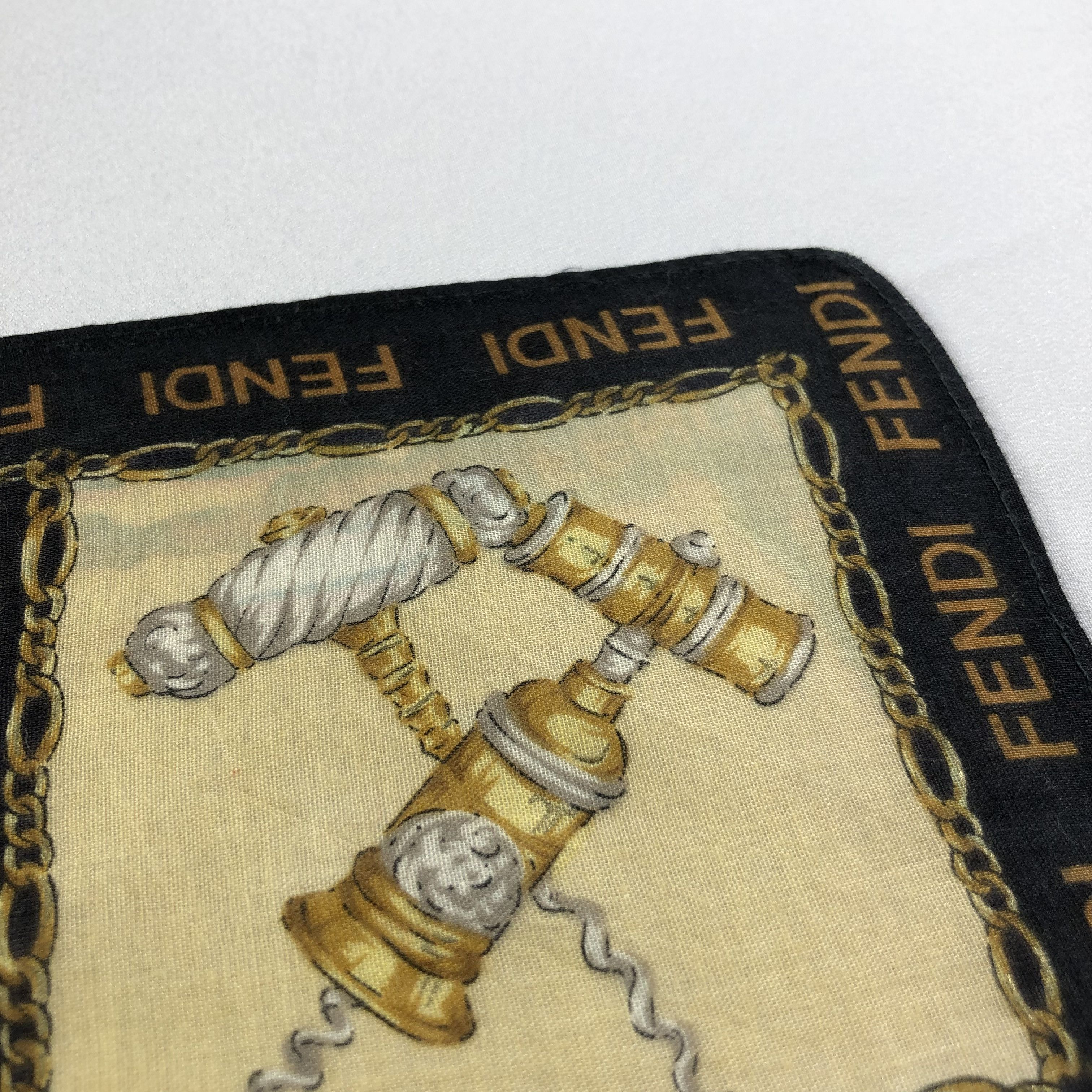 Japanese Brand Fendi Corkscrew Handkerchief Neckerchief Bandana H2093 Size ONE SIZE - 7 Thumbnail