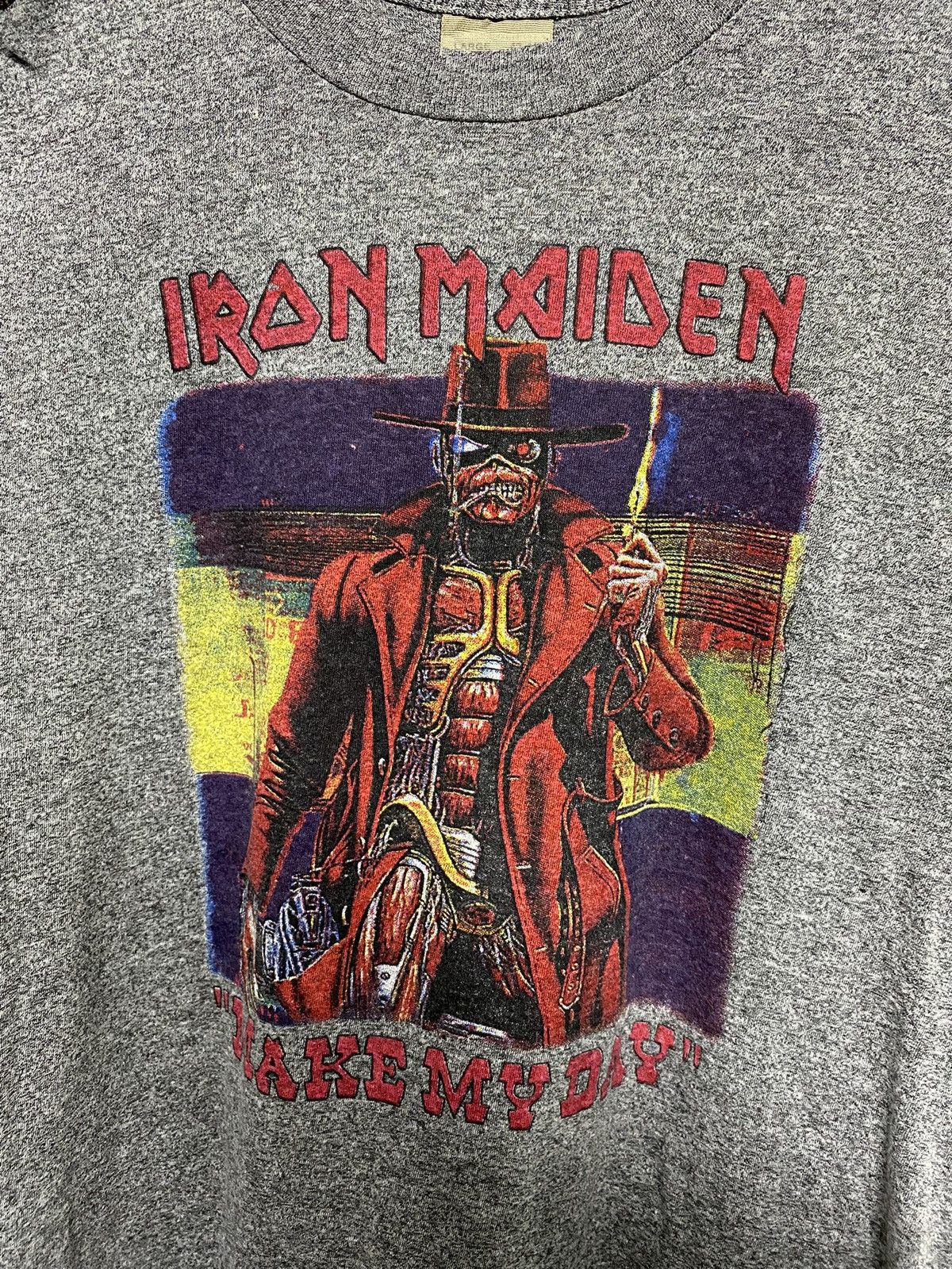 Vintage Vintage 90’s Iron Maiden Band T-Shirt Single Stitch Medium Size US M / EU 48-50 / 2 - 3 Thumbnail