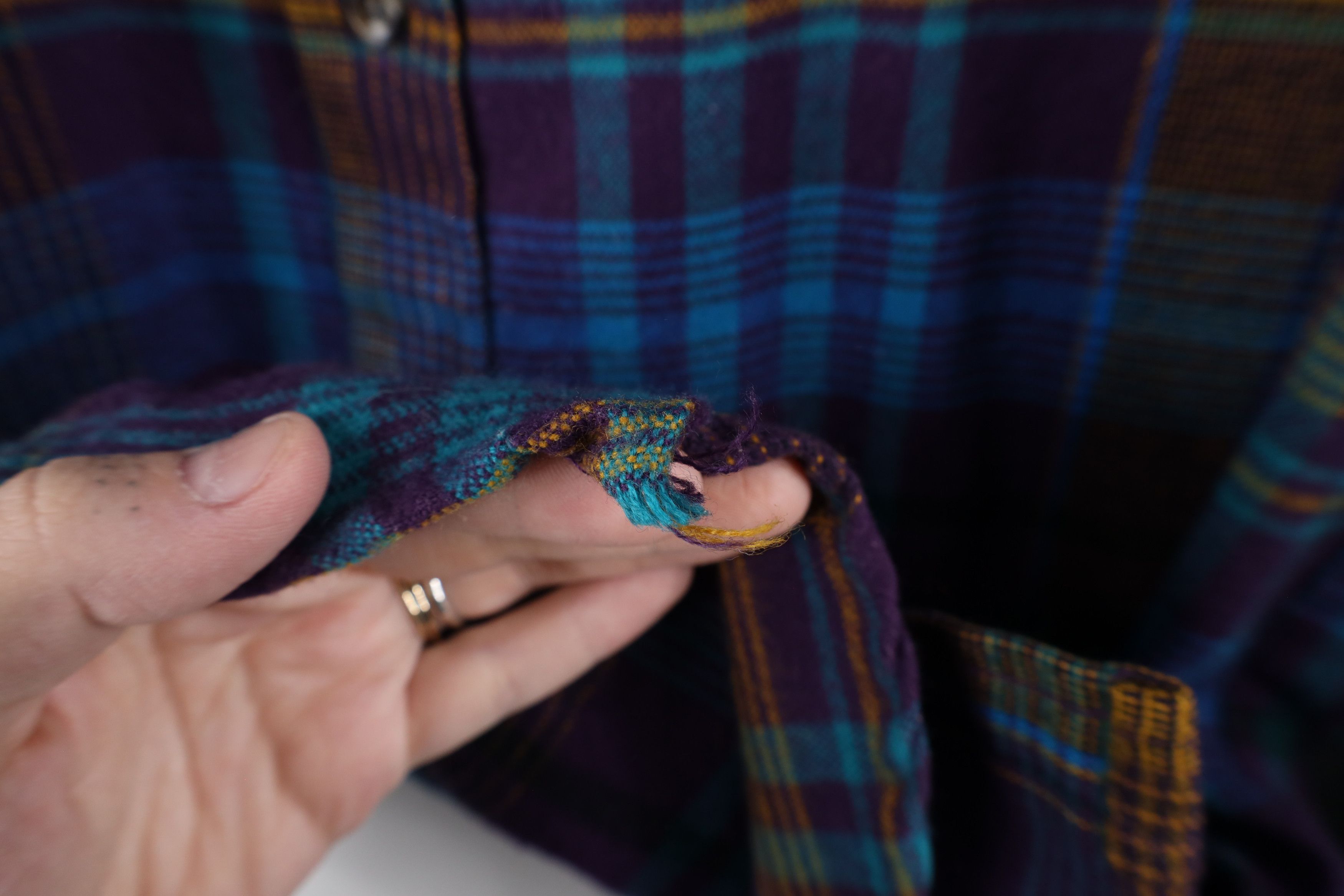 Vintage Vintage 70s Streetwear Collared Button Shirt Rainbow Plaid Size US L / EU 52-54 / 3 - 4 Thumbnail