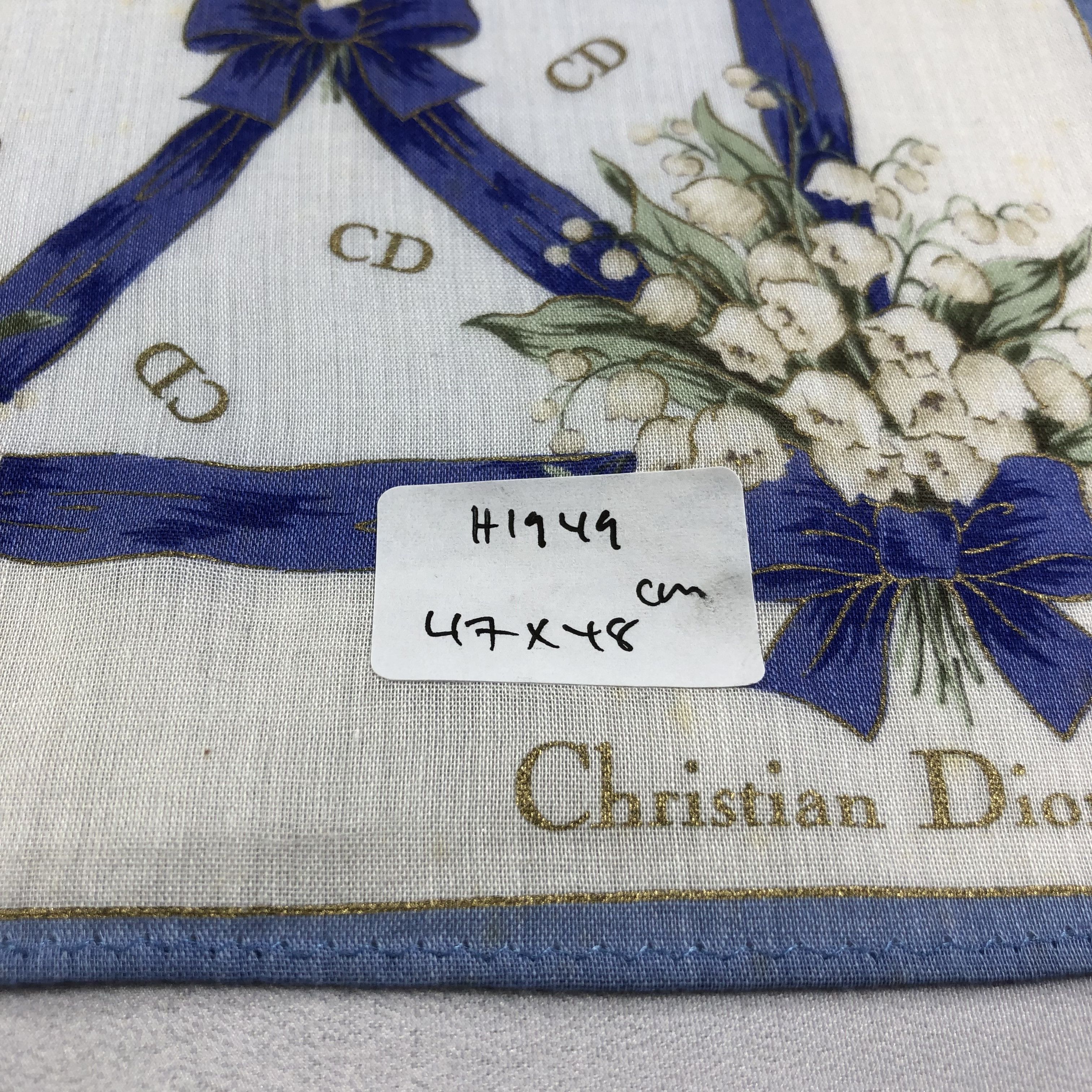Christian Dior Monsieur Christian Dior CD Handkerchief Neckerchief Bandana H1949 Size ONE SIZE - 15 Thumbnail