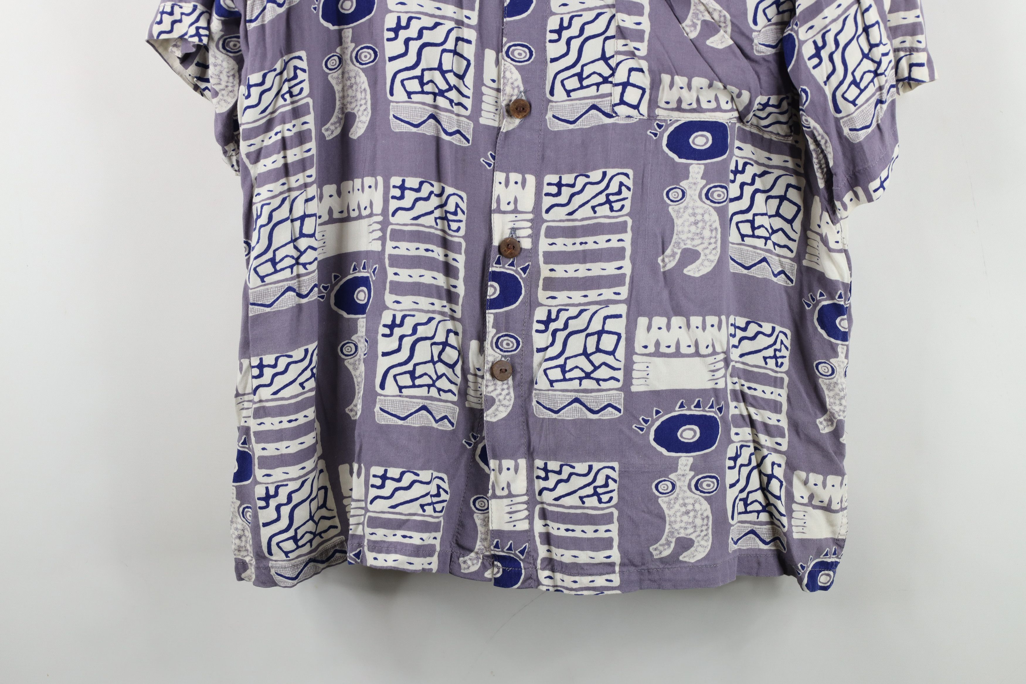 Vintage Vintage 90s Y2K Streetwear Hawaiian Rayon Button Shirt Luau Size US L / EU 52-54 / 3 - 3 Thumbnail