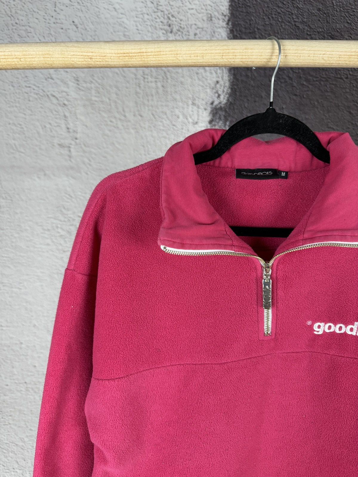 Designer × Japanese Brand Goodbois Pink 1/4 zip fleece pullover sweater Size US M / EU 48-50 / 2 - 3 Thumbnail
