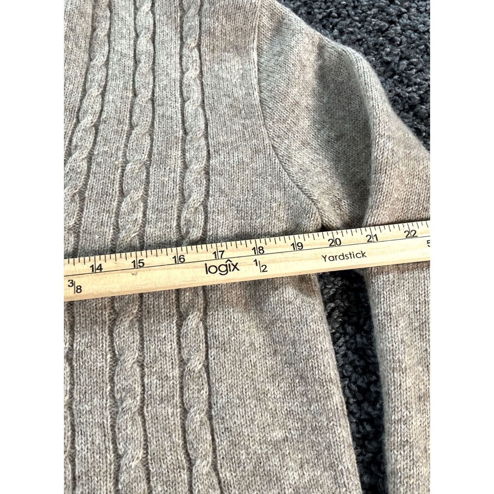 Vintage VINTAGE Robert Bruce Cardigan Sweater L Beige Wool Cable-Knit Grunge Men Size US L / EU 52-54 / 3 - 3 Thumbnail