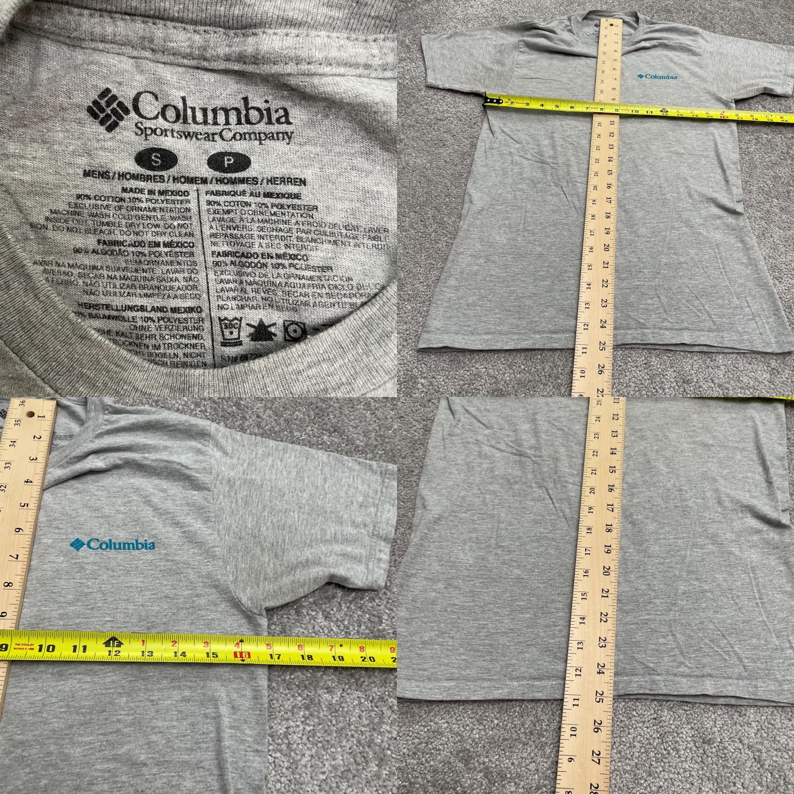 Vintage Columbia Graphic T-Shirt Men Small Gray Crew Neck Short Sleeve Cotton Casual Tee Size US S / EU 44-46 / 1 - 8 Thumbnail
