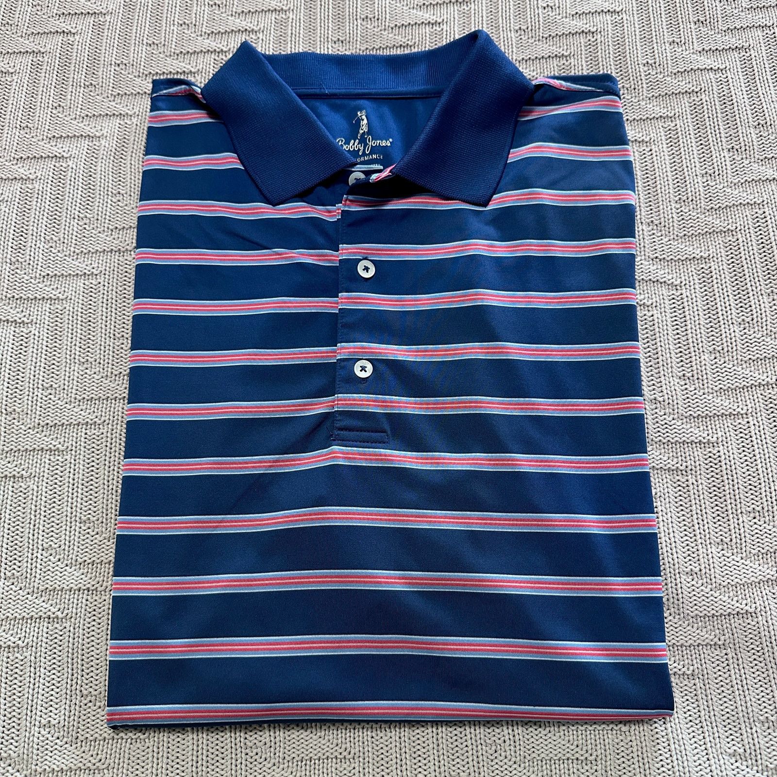 Bobby Jones Bobby Jones navy striped polo Size US L / EU 52-54 / 3 - 1 Thumbnail