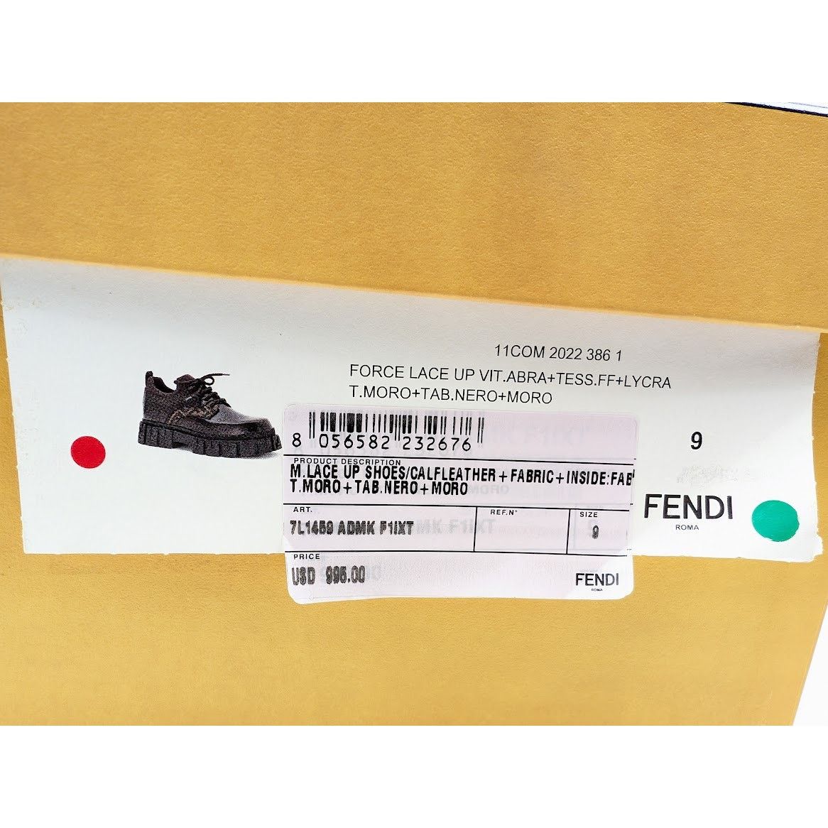Fendi o1rshd1 Lace Up Fabric Calf Leather Boots Shoe in Multicolor Size US 10 / EU 43 - 23 Thumbnail